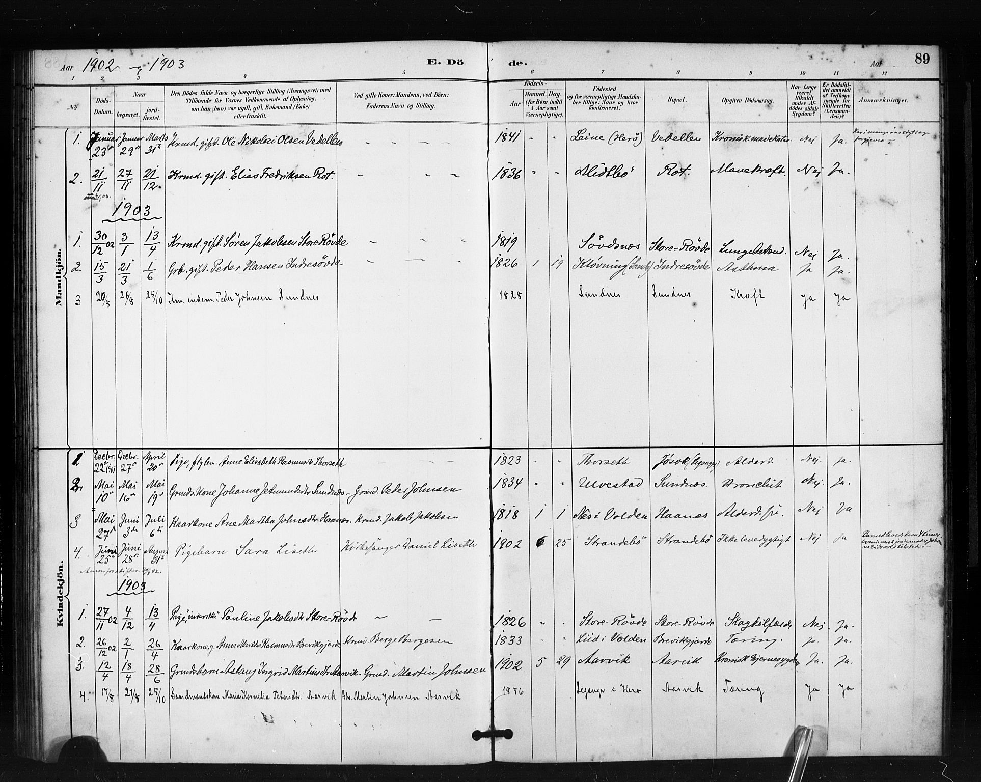 Ministerialprotokoller, klokkerbøker og fødselsregistre - Møre og Romsdal, SAT/A-1454/504/L0056: Ministerialbok nr. 504A03, 1884-1904, s. 89