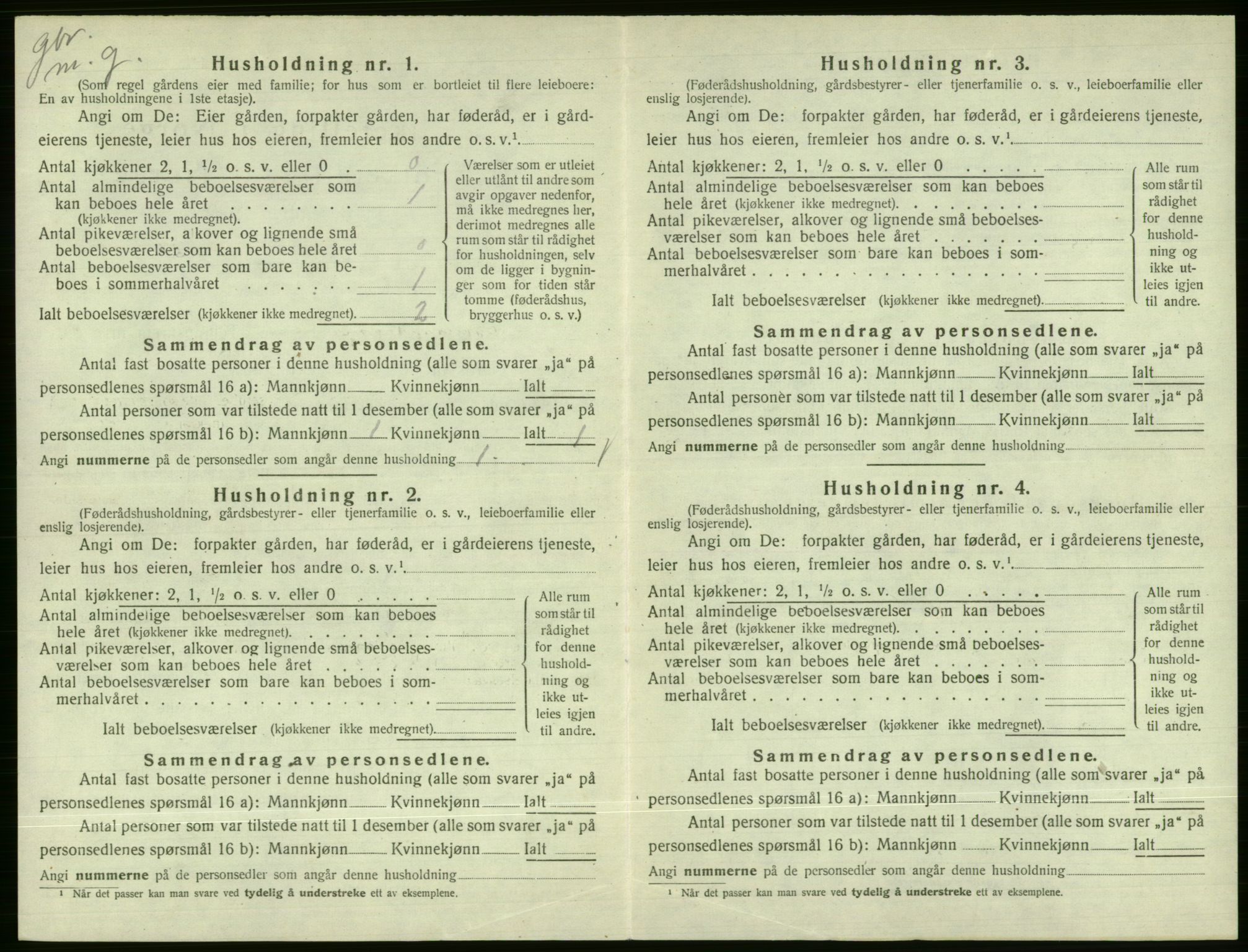 SAB, Folketelling 1920 for 1236 Vossestrand herred, 1920, s. 45