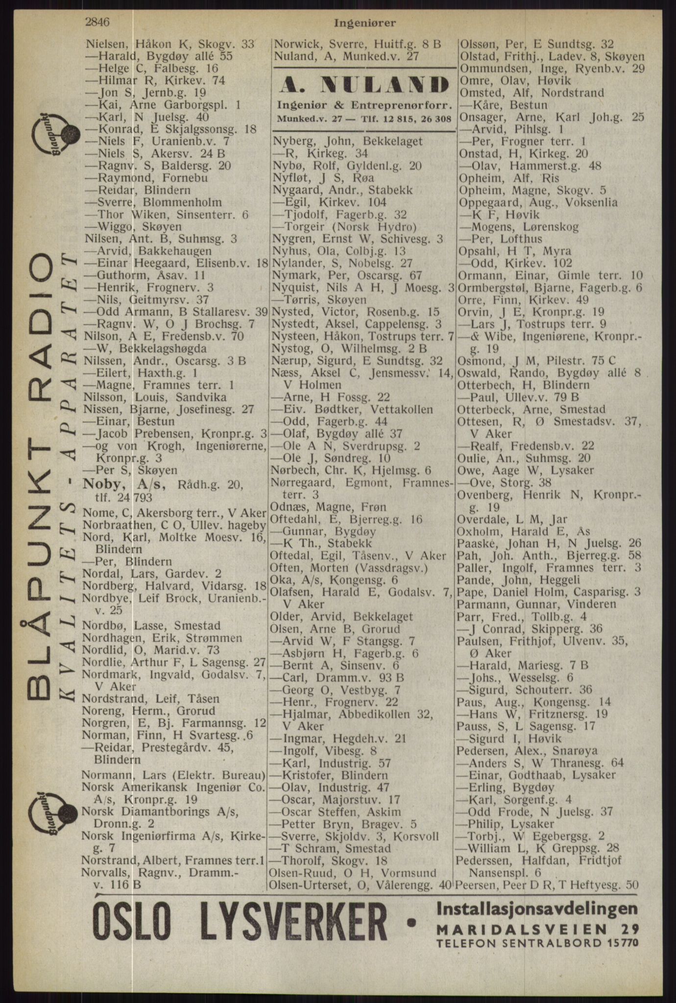 Kristiania/Oslo adressebok, PUBL/-, 1944, s. 2846