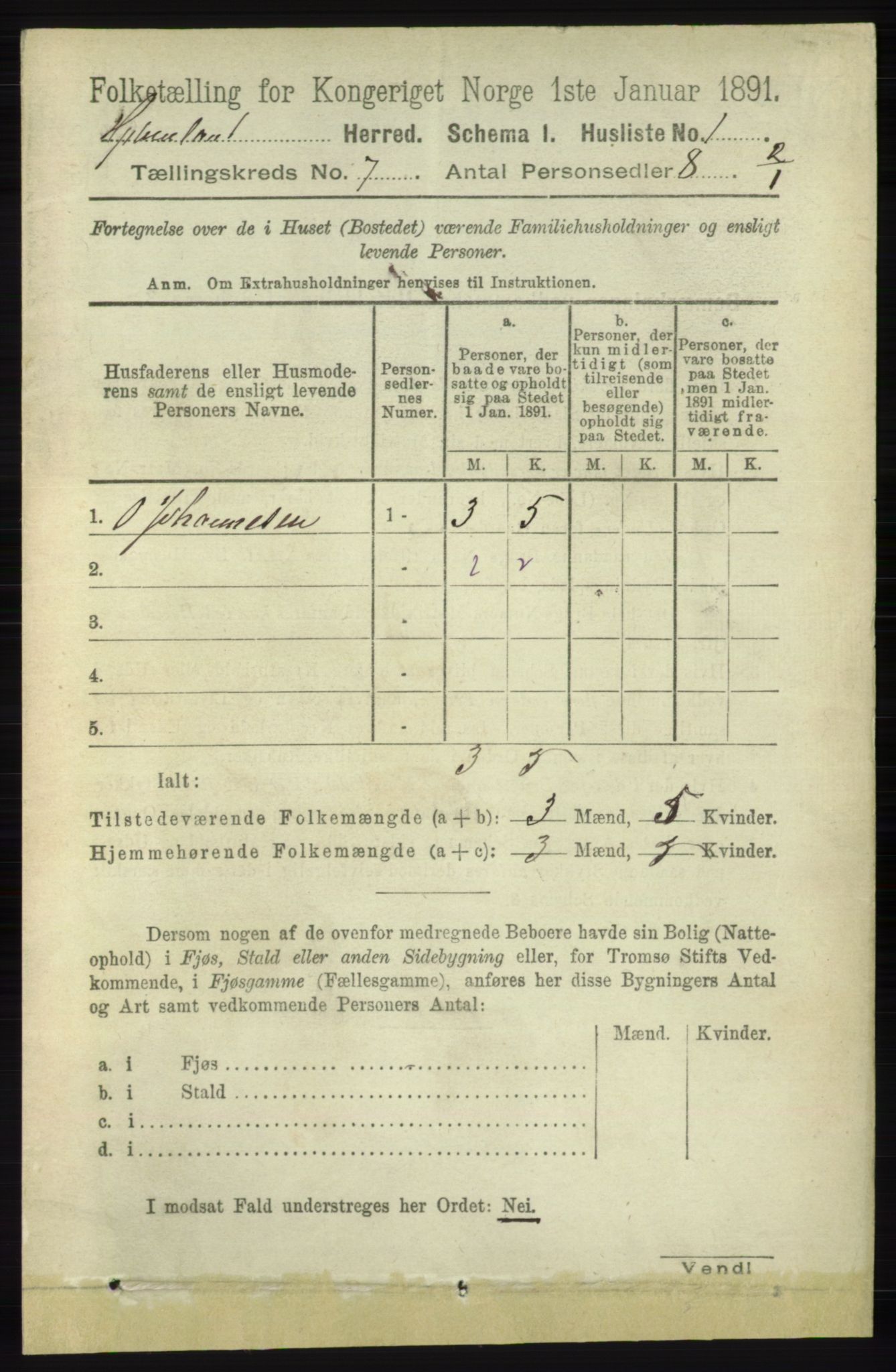 RA, Folketelling 1891 for 1133 Hjelmeland herred, 1891, s. 1865