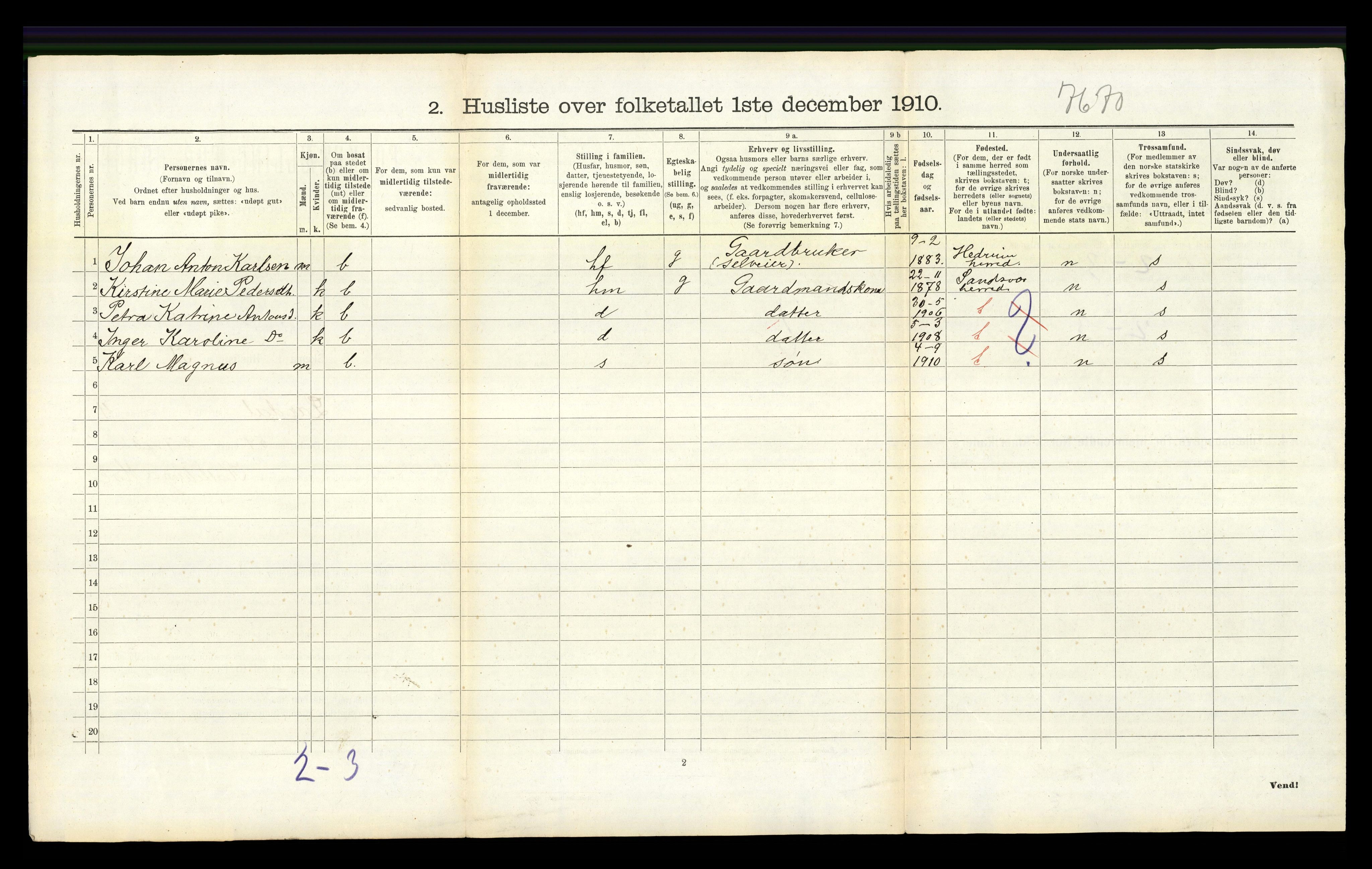 RA, Folketelling 1910 for 0728 Lardal herred, 1910, s. 637