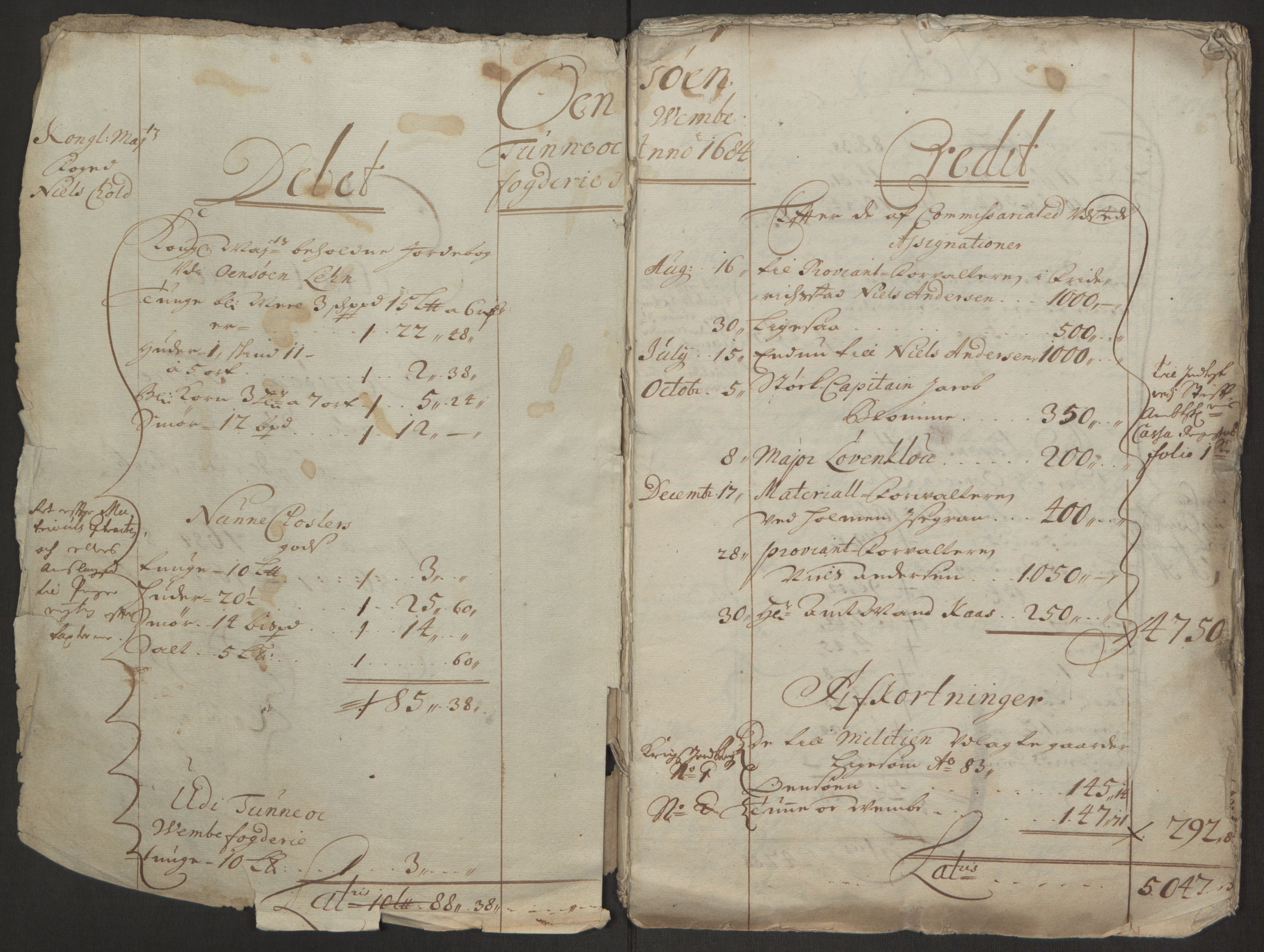 Rentekammeret inntil 1814, Reviderte regnskaper, Fogderegnskap, AV/RA-EA-4092/R03/L0118: Fogderegnskap Onsøy, Tune, Veme og Åbygge fogderi, 1684-1689, s. 61