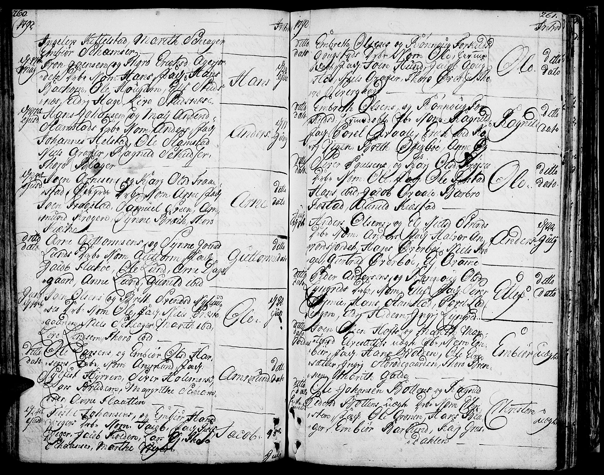 Lom prestekontor, AV/SAH-PREST-070/K/L0002: Ministerialbok nr. 2, 1749-1801, s. 260-261