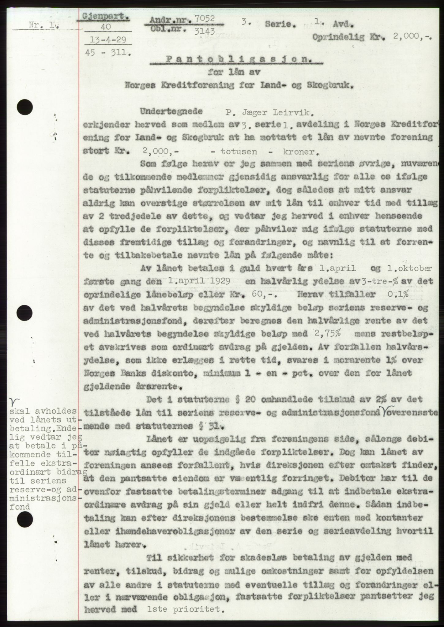 Namdal sorenskriveri, SAT/A-4133/1/2/2C: Pantebok nr. -, 1926-1930, Tingl.dato: 13.04.1929