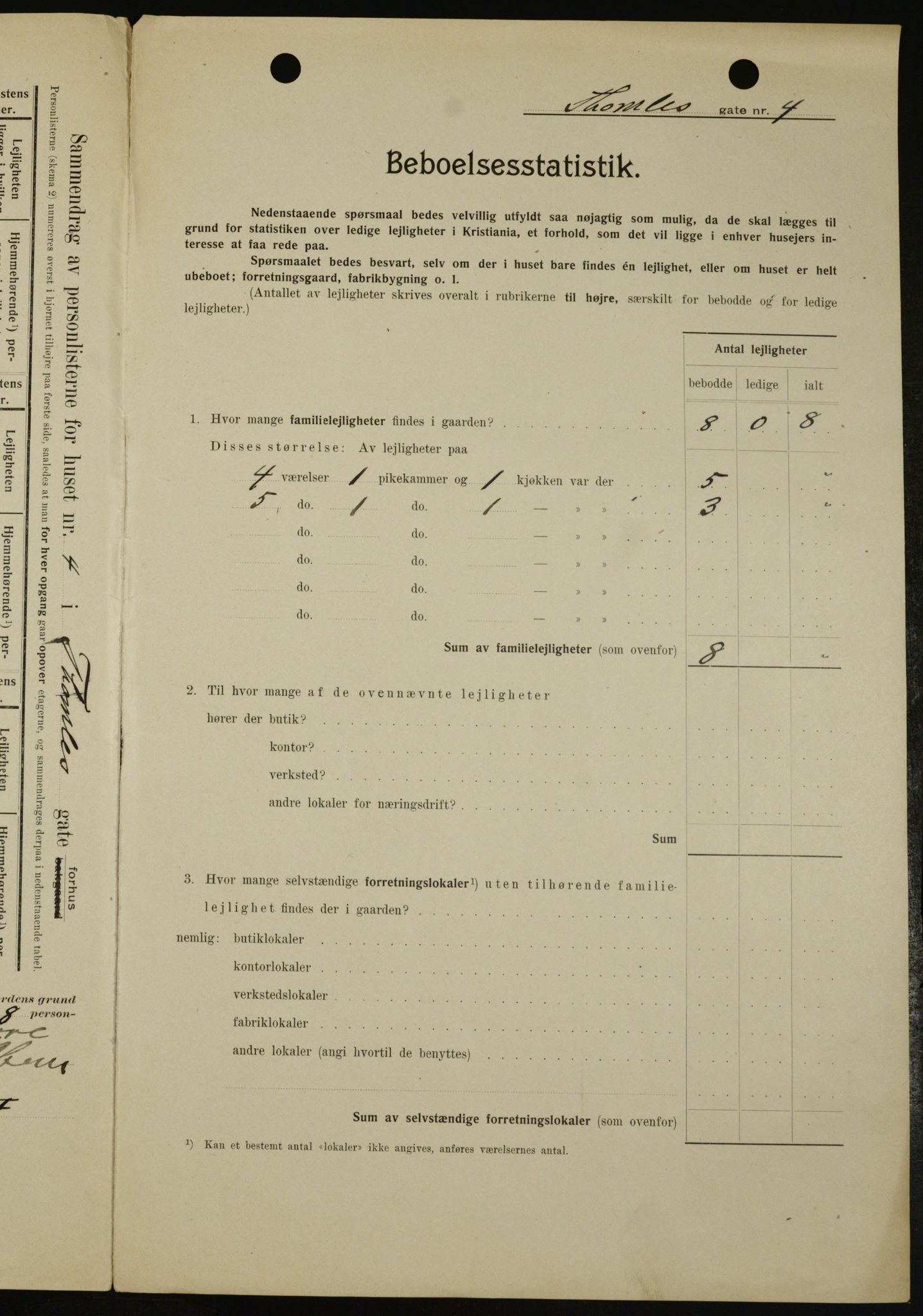 OBA, Kommunal folketelling 1.2.1909 for Kristiania kjøpstad, 1909, s. 98974