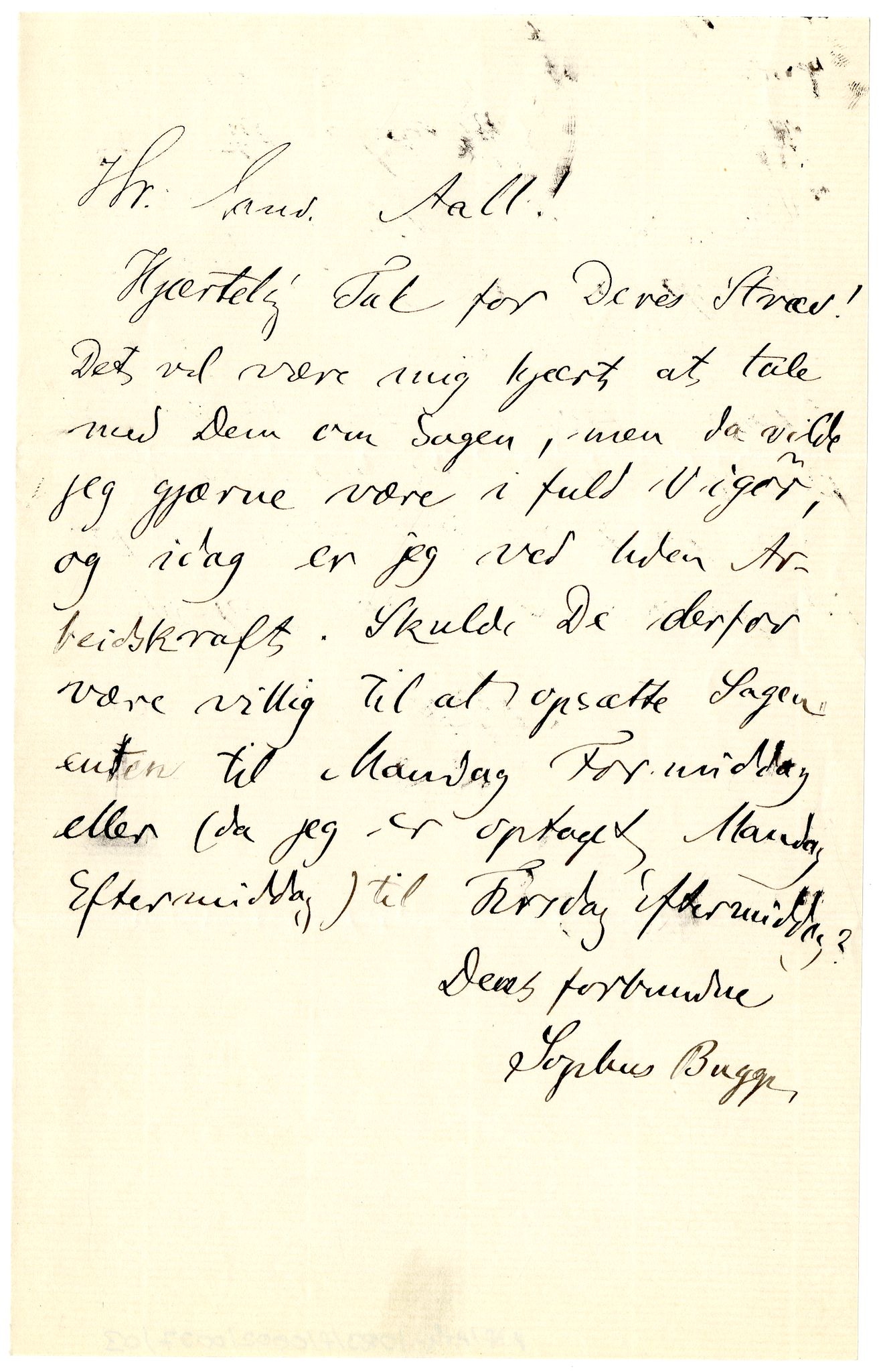 Diderik Maria Aalls brevsamling, NF/Ark-1023/F/L0002: D.M. Aalls brevsamling. B - C, 1799-1889, s. 204