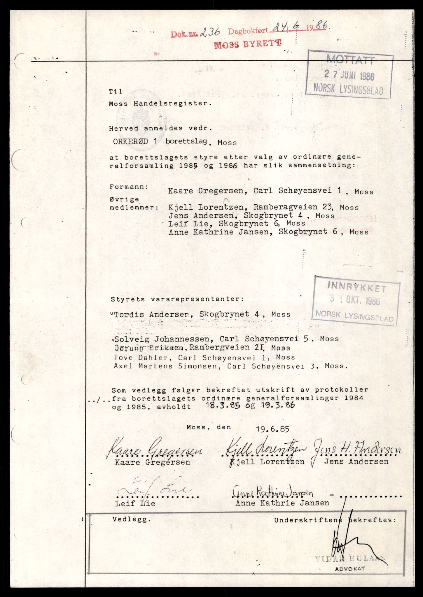 Moss tingrett, AV/SAT-A-10063/K/Ka/Kab/L0032: Slettede og konverterte firmaer, Ork - Pet, 1890-1943, s. 3