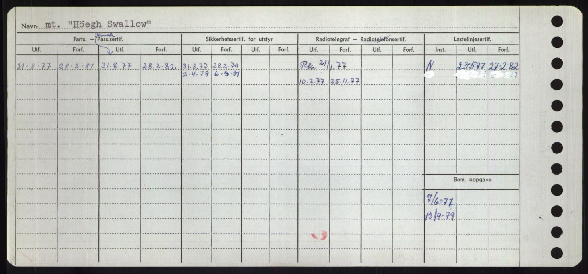 Sjøfartsdirektoratet med forløpere, Skipsmålingen, RA/S-1627/H/Hd/L0017: Fartøy, Holi-Hå, s. 464