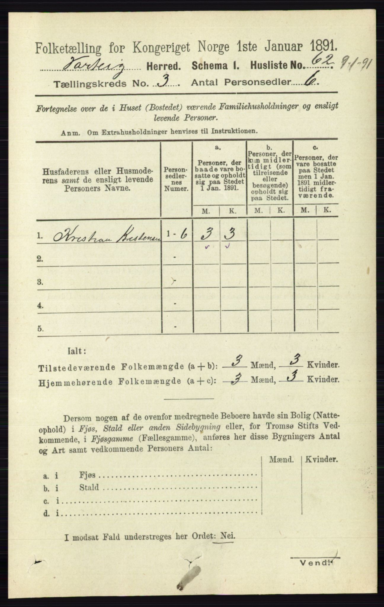 RA, Folketelling 1891 for 0114 Varteig herred, 1891, s. 1148