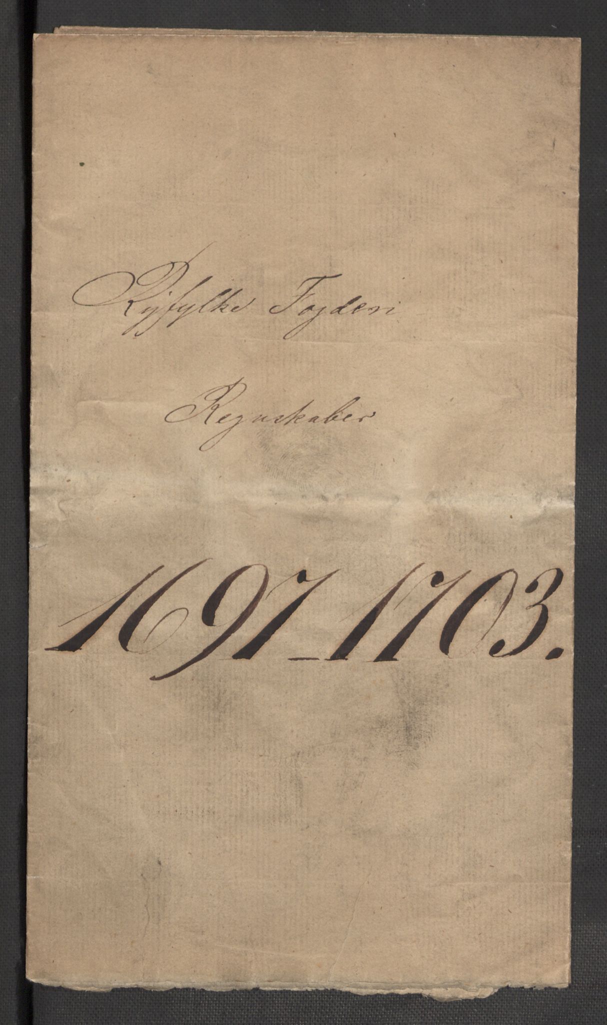 Rentekammeret inntil 1814, Reviderte regnskaper, Fogderegnskap, RA/EA-4092/R47/L2858: Fogderegnskap Ryfylke, 1697-1700, s. 3