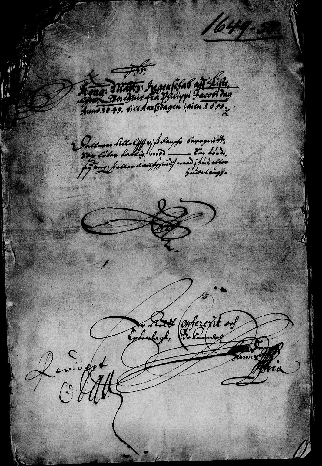 Rentekammeret inntil 1814, Reviderte regnskaper, Lensregnskaper, AV/RA-EA-5023/R/Rb/Rbr/L0018: Lista len, 1648-1651