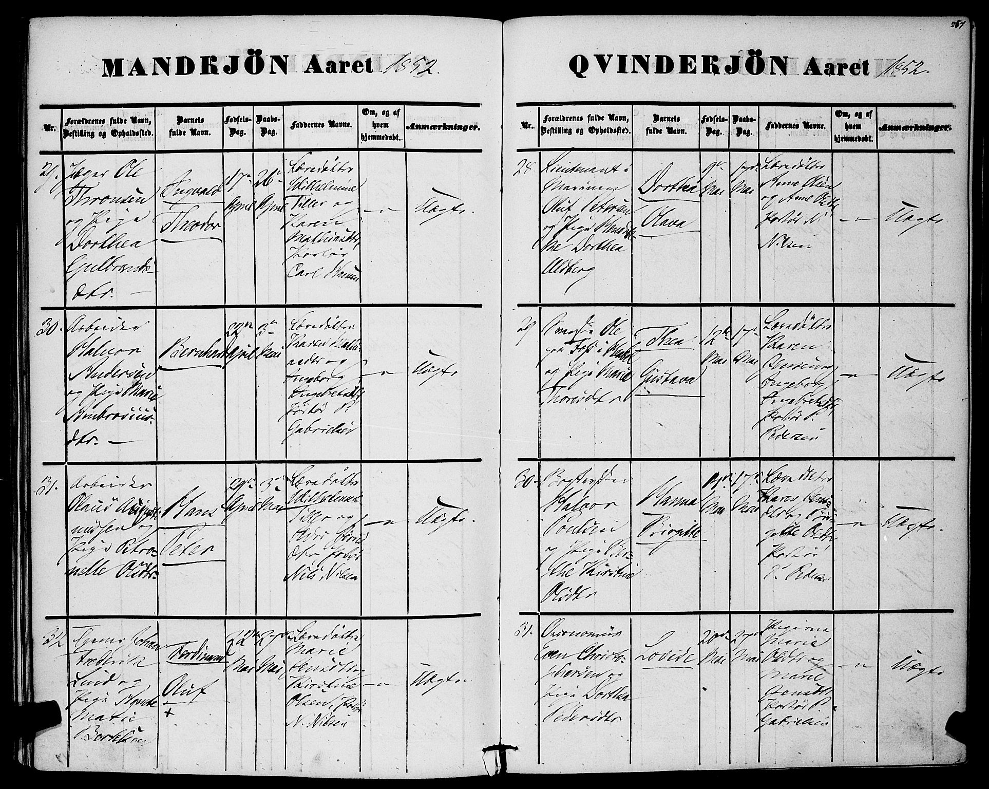 Rikshospitalet prestekontor Kirkebøker, AV/SAO-A-10309b/F/L0003: Ministerialbok nr. 3, 1841-1853, s. 257