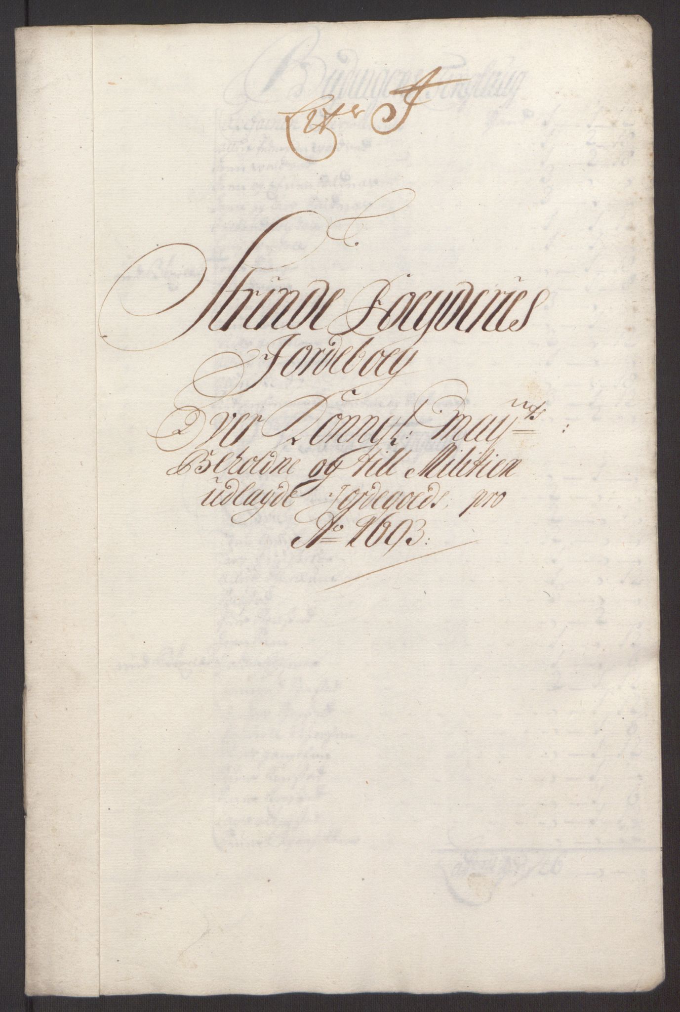 Rentekammeret inntil 1814, Reviderte regnskaper, Fogderegnskap, AV/RA-EA-4092/R61/L4104: Fogderegnskap Strinda og Selbu, 1693-1694, s. 105