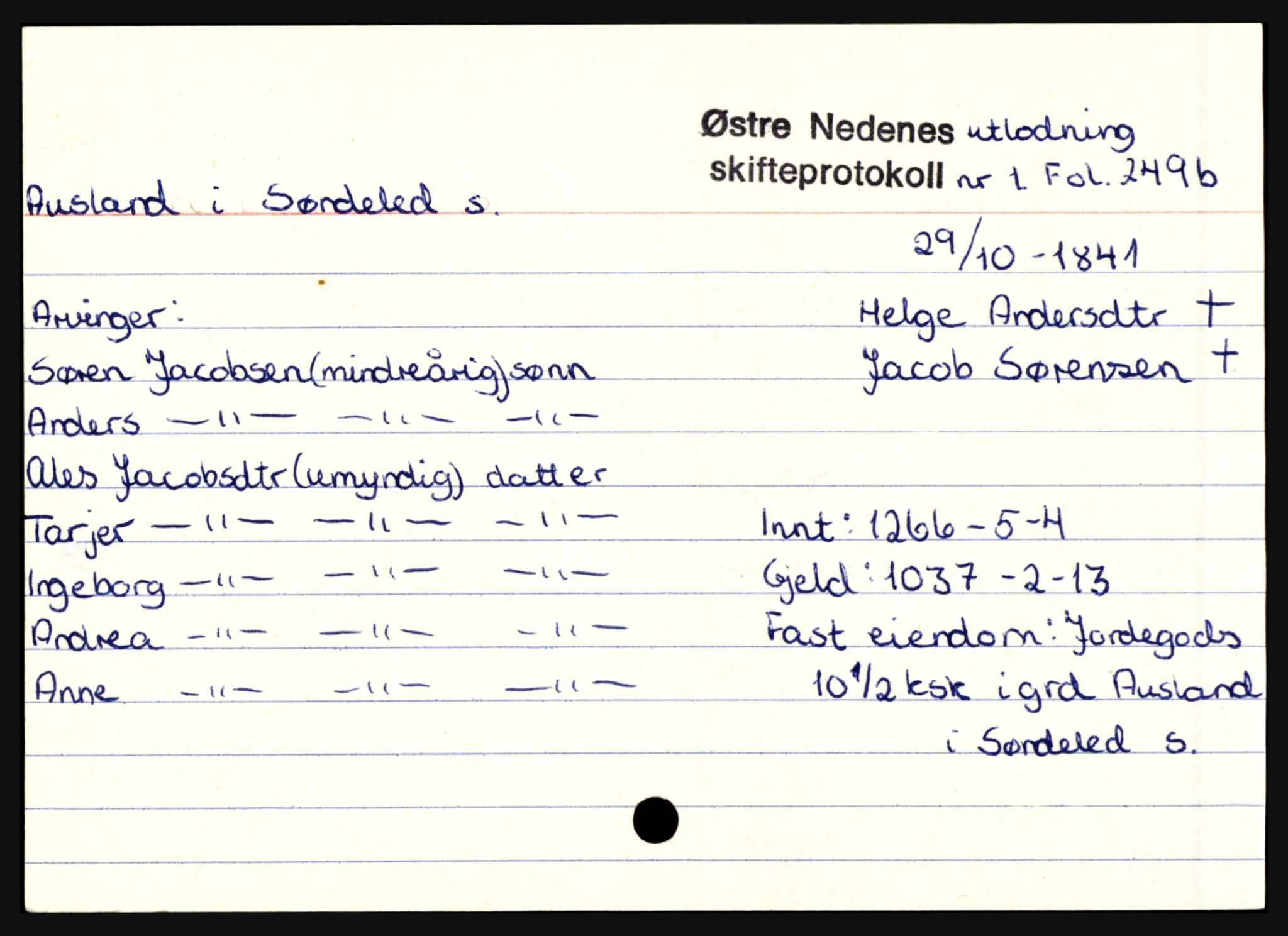 Holt sorenskriveri, AV/SAK-1221-0002/H, s. 79