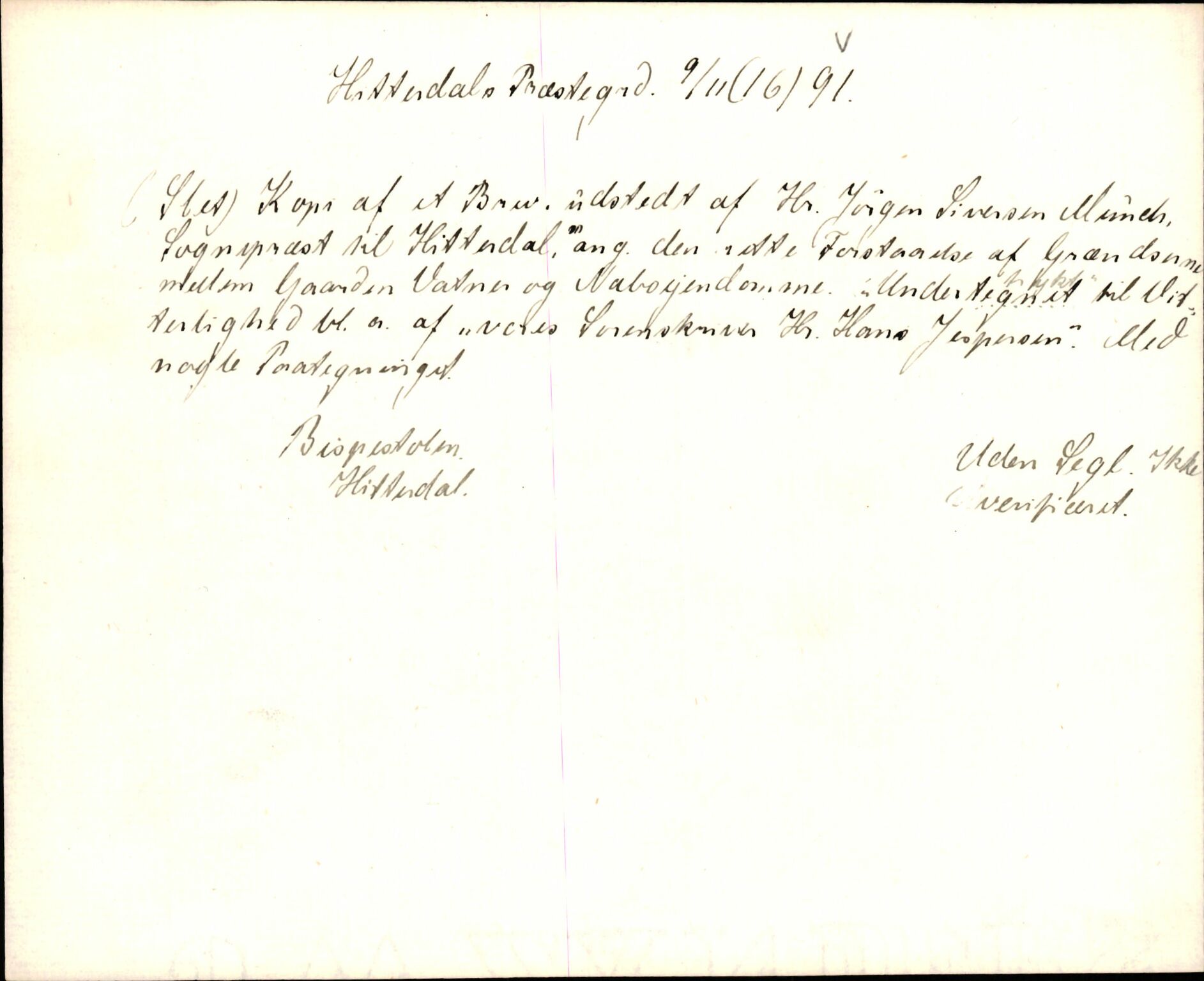 Riksarkivets diplomsamling, AV/RA-EA-5965/F35/F35k/L0003: Regestsedler: Prestearkiver fra Telemark, Agder, Vestlandet og Trøndelag, s. 159