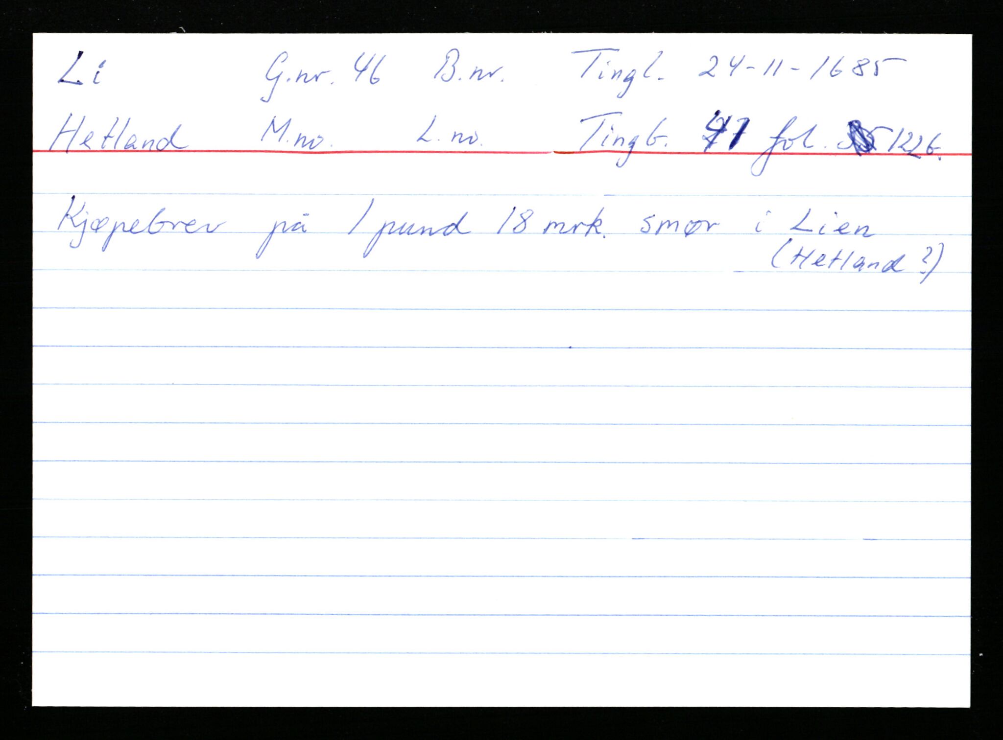 Statsarkivet i Stavanger, AV/SAST-A-101971/03/Y/Ym/L0035: Åstedskort sortert etter gårdsnavn: Leiranger - Lindanger, 1600-1950, s. 207