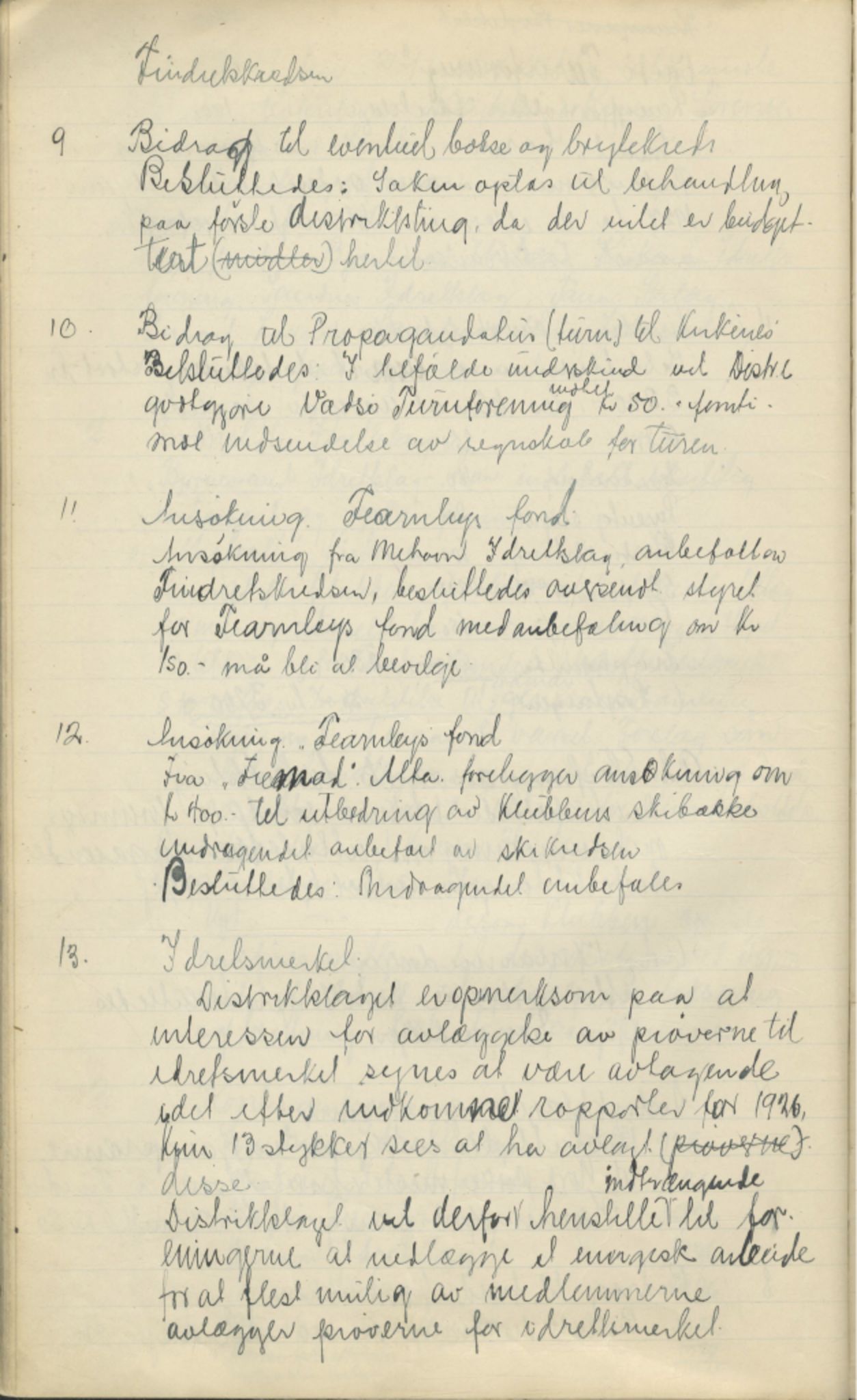 Finnmark Distriktslag for Idrett, FMFB/A-1040/A/L0001: Møteprotokoll, 1919-1940, s. 79