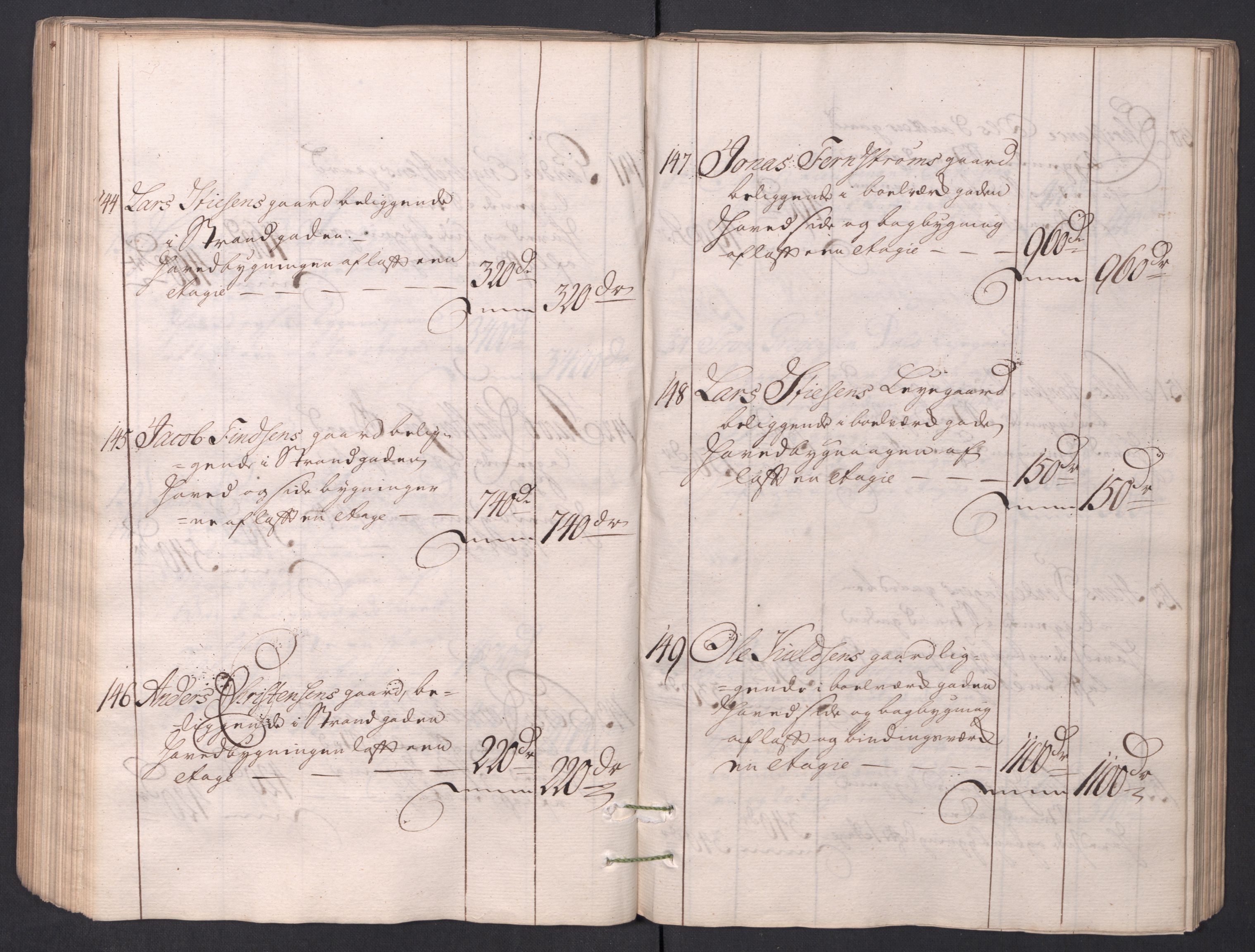 Kristiania stiftamt, AV/SAO-A-10386/I/Ia/L0001/0002: Branntakster / Christiania, 1766-1767