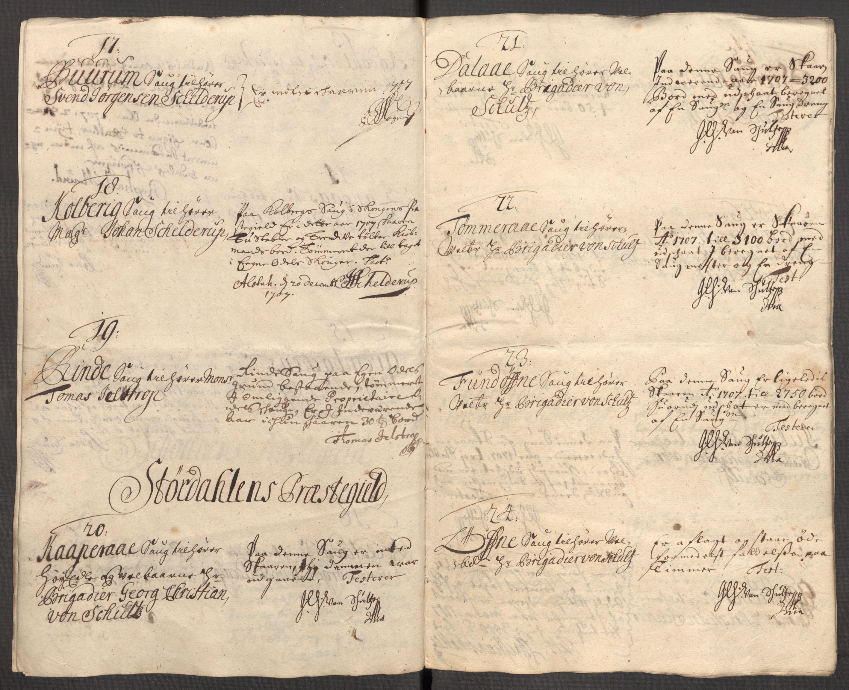 Rentekammeret inntil 1814, Reviderte regnskaper, Fogderegnskap, RA/EA-4092/R62/L4197: Fogderegnskap Stjørdal og Verdal, 1707, s. 189