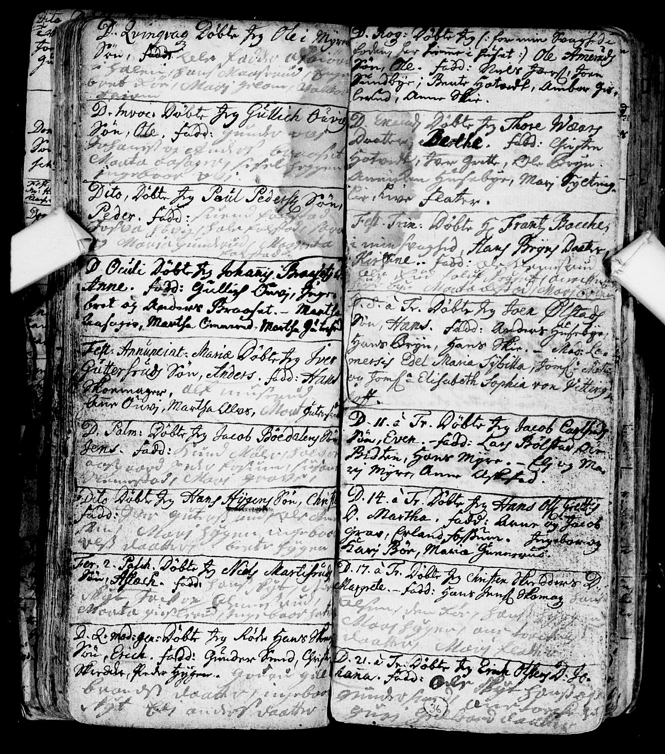 Røyken kirkebøker, SAKO/A-241/F/Fa/L0001: Ministerialbok nr. 1, 1701-1730, s. 36