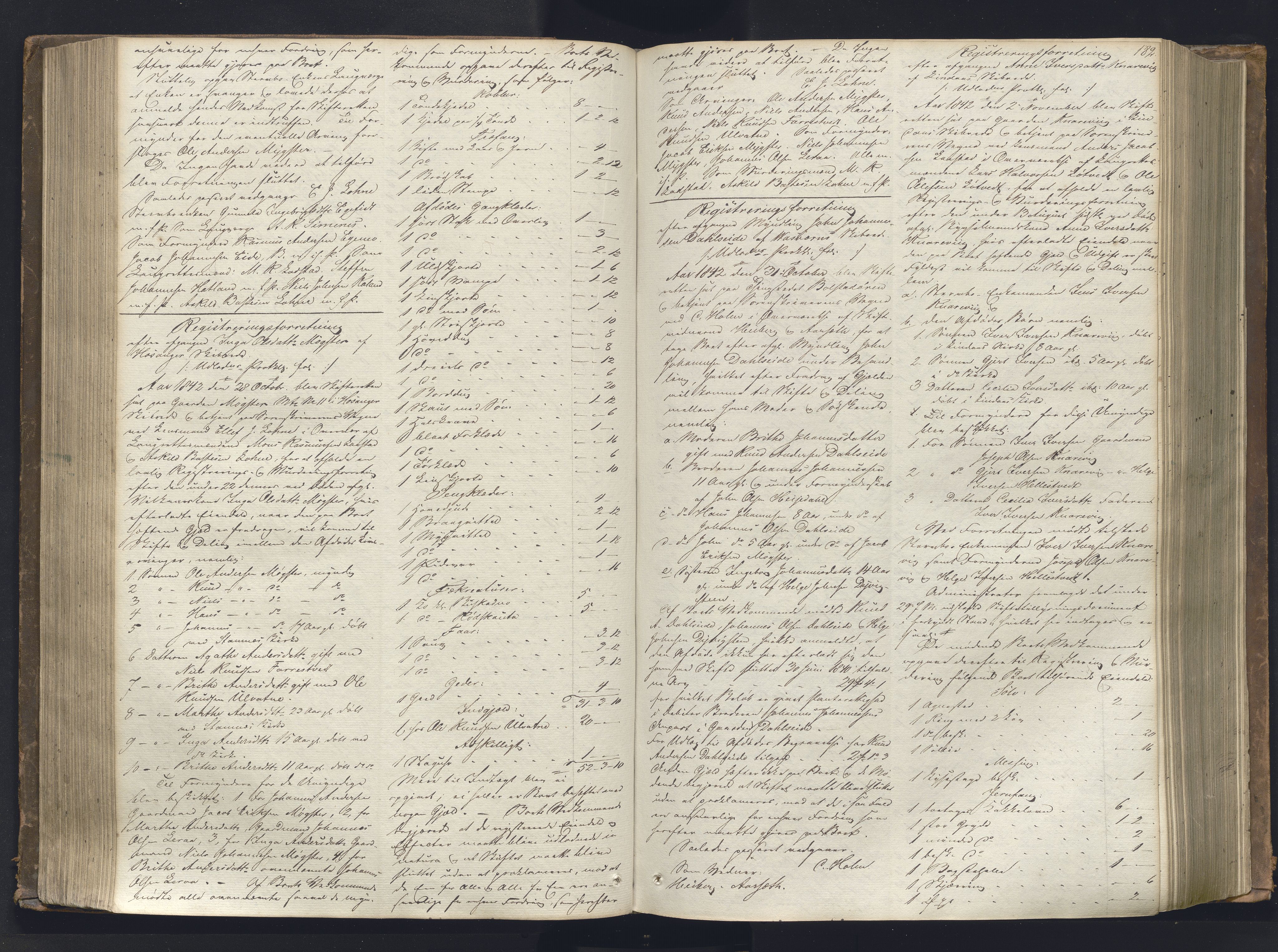 Nordhordland sorenskrivar, AV/SAB-A-2901/1/H/Hb/L0001: Registreringsprotokollar, 1841-1845, s. 182