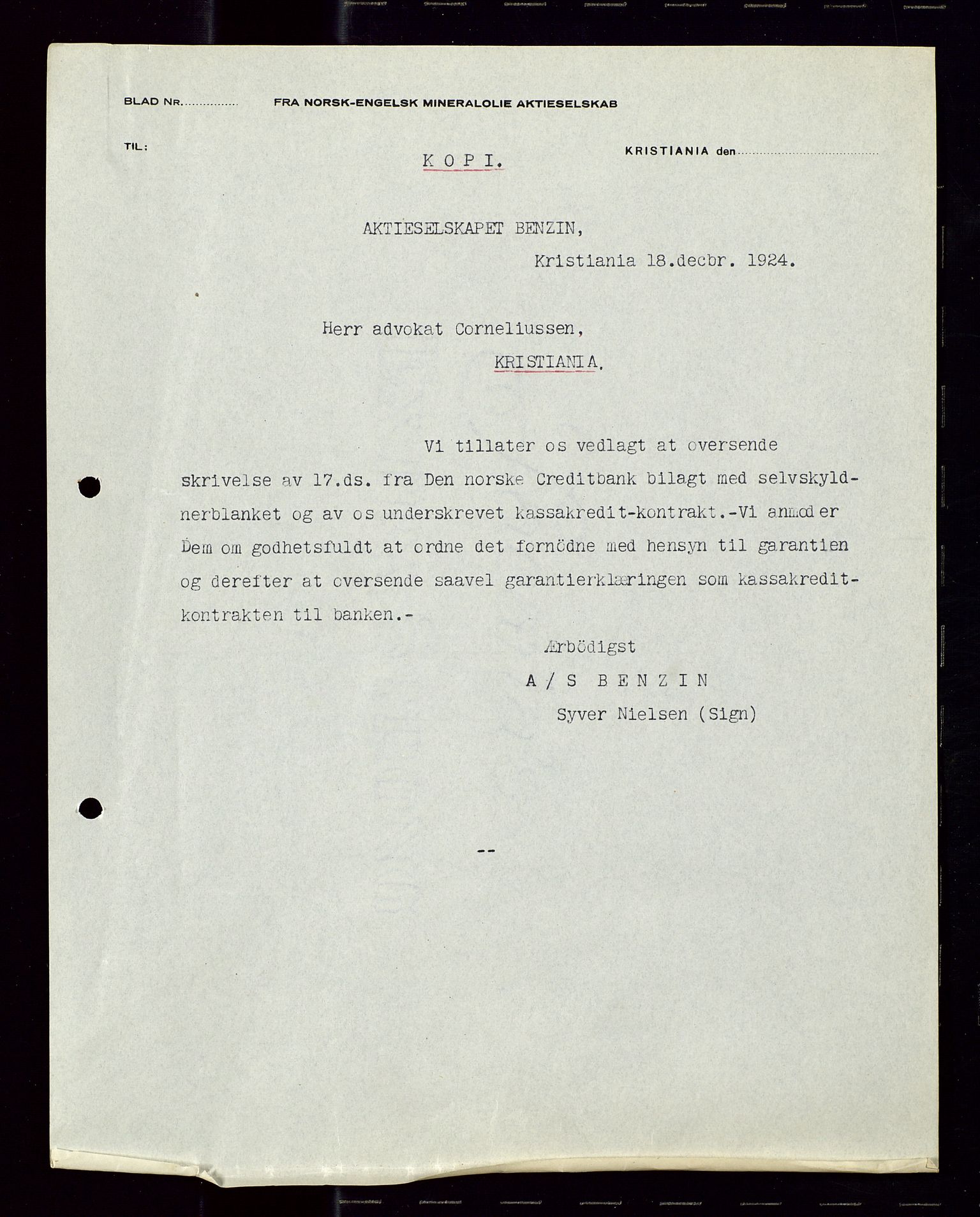 Pa 1521 - A/S Norske Shell, AV/SAST-A-101915/E/Ea/Eaa/L0012: Sjefskorrespondanse, 1924, s. 18