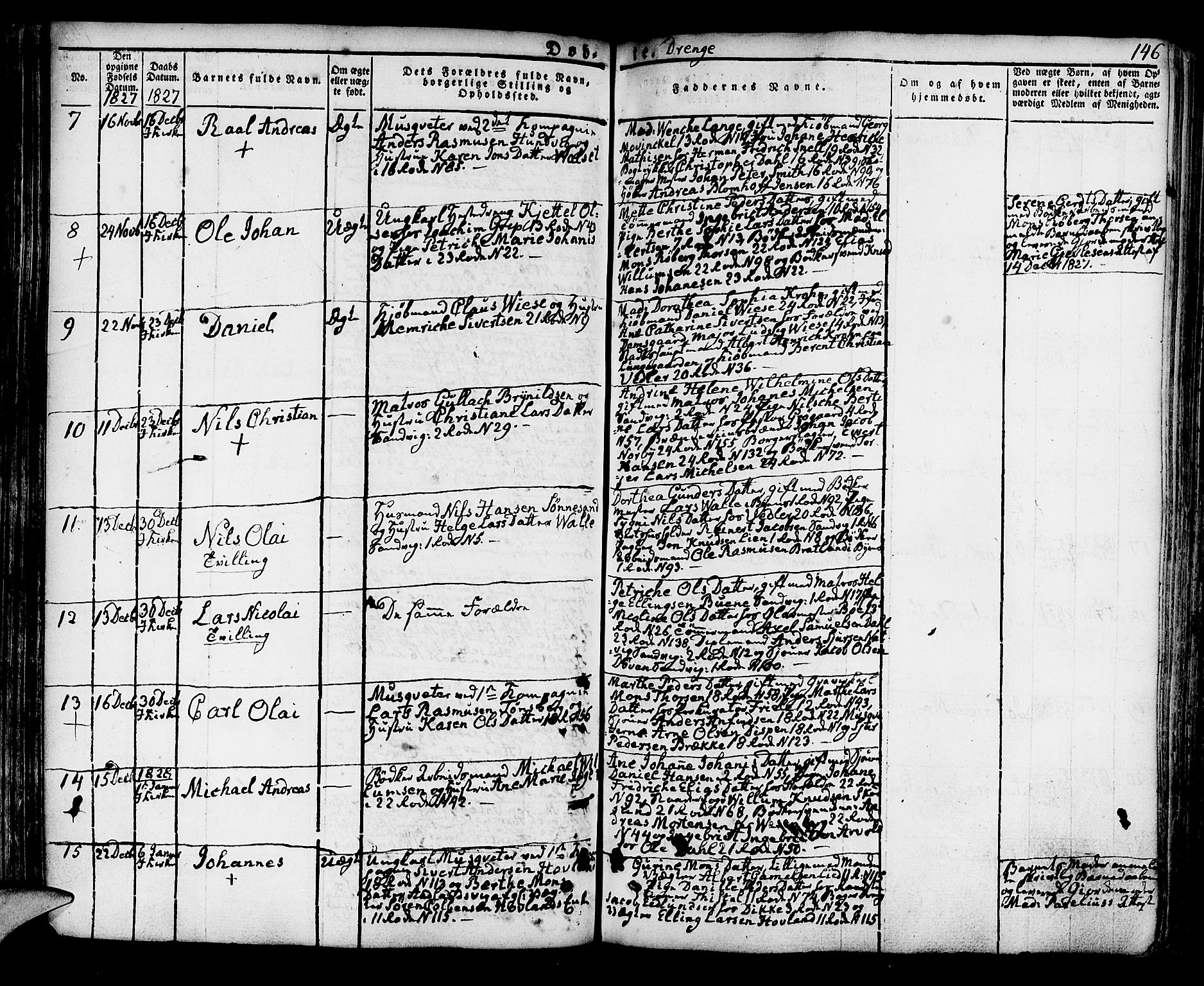 Korskirken sokneprestembete, AV/SAB-A-76101/H/Hab: Klokkerbok nr. A 3, 1821-1831, s. 146