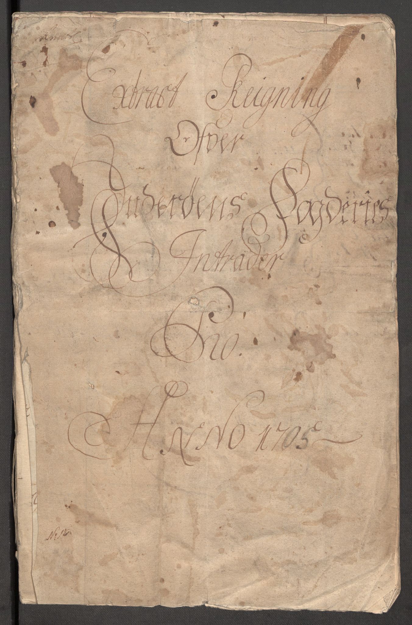 Rentekammeret inntil 1814, Reviderte regnskaper, Fogderegnskap, RA/EA-4092/R63/L4314: Fogderegnskap Inderøy, 1705, s. 4