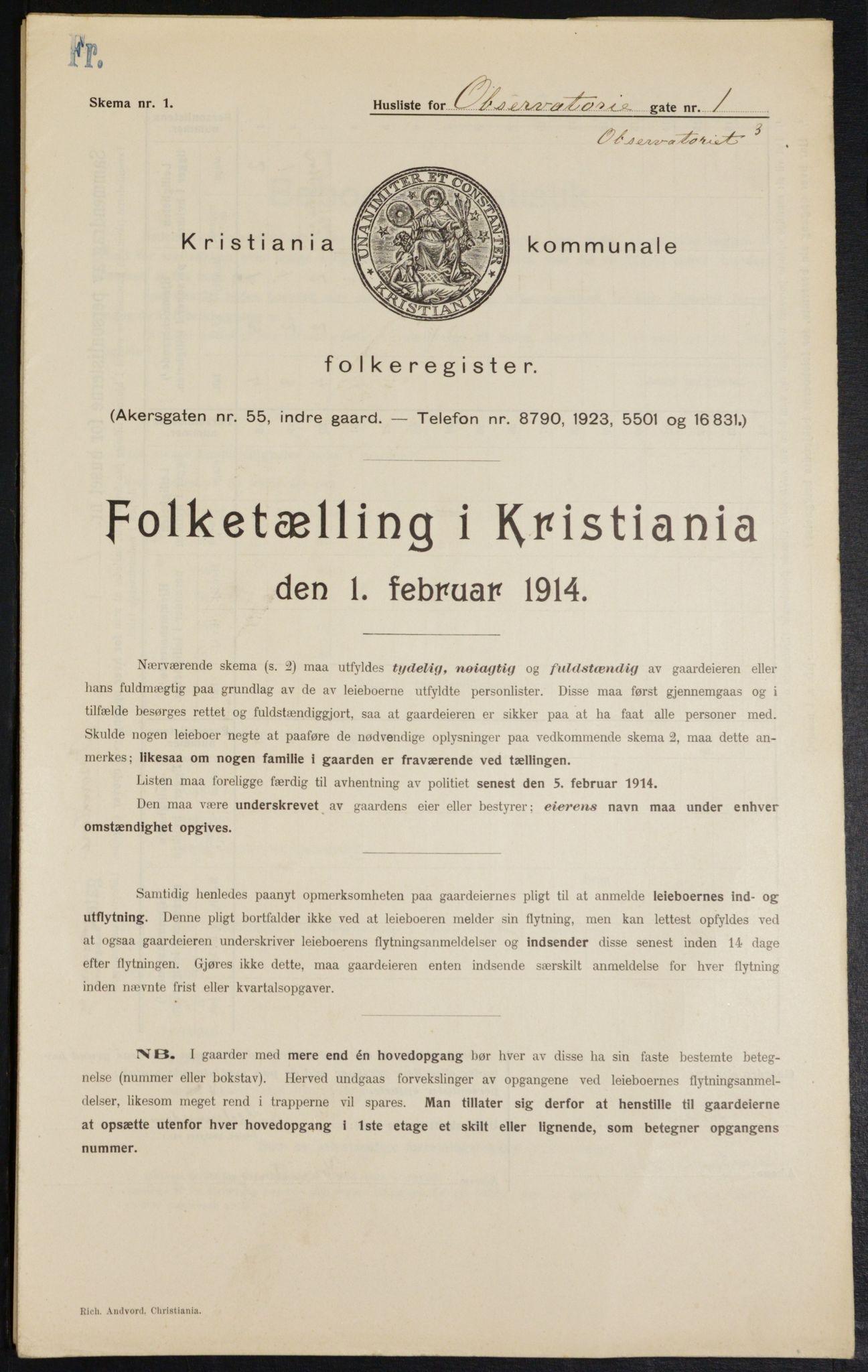 OBA, Kommunal folketelling 1.2.1914 for Kristiania, 1914, s. 74139