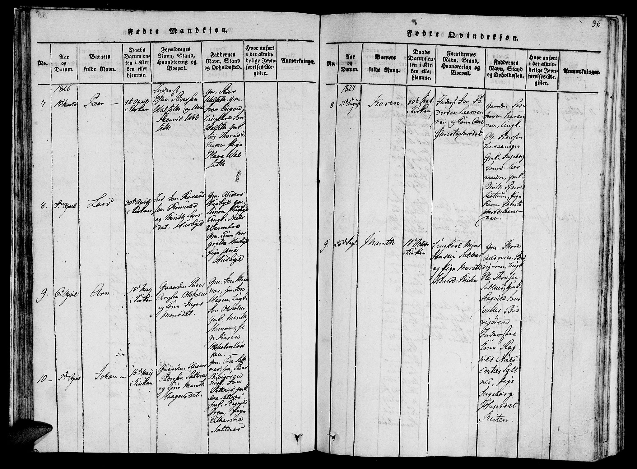 Ministerialprotokoller, klokkerbøker og fødselsregistre - Sør-Trøndelag, SAT/A-1456/612/L0373: Ministerialbok nr. 612A06 /2, 1816-1828, s. 86