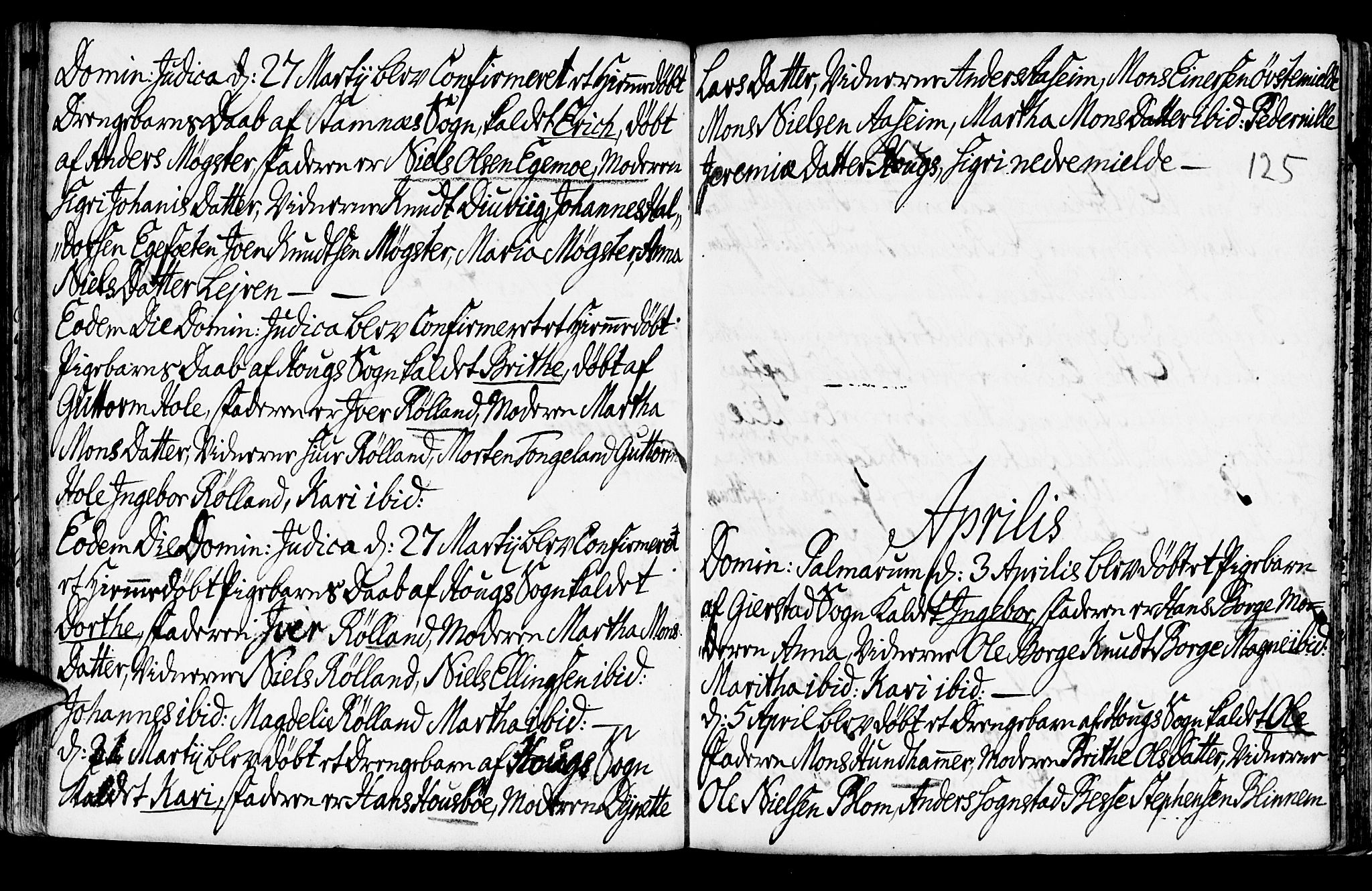 Haus sokneprestembete, SAB/A-75601/H/Haa: Ministerialbok nr. A 6, 1748-1758, s. 125