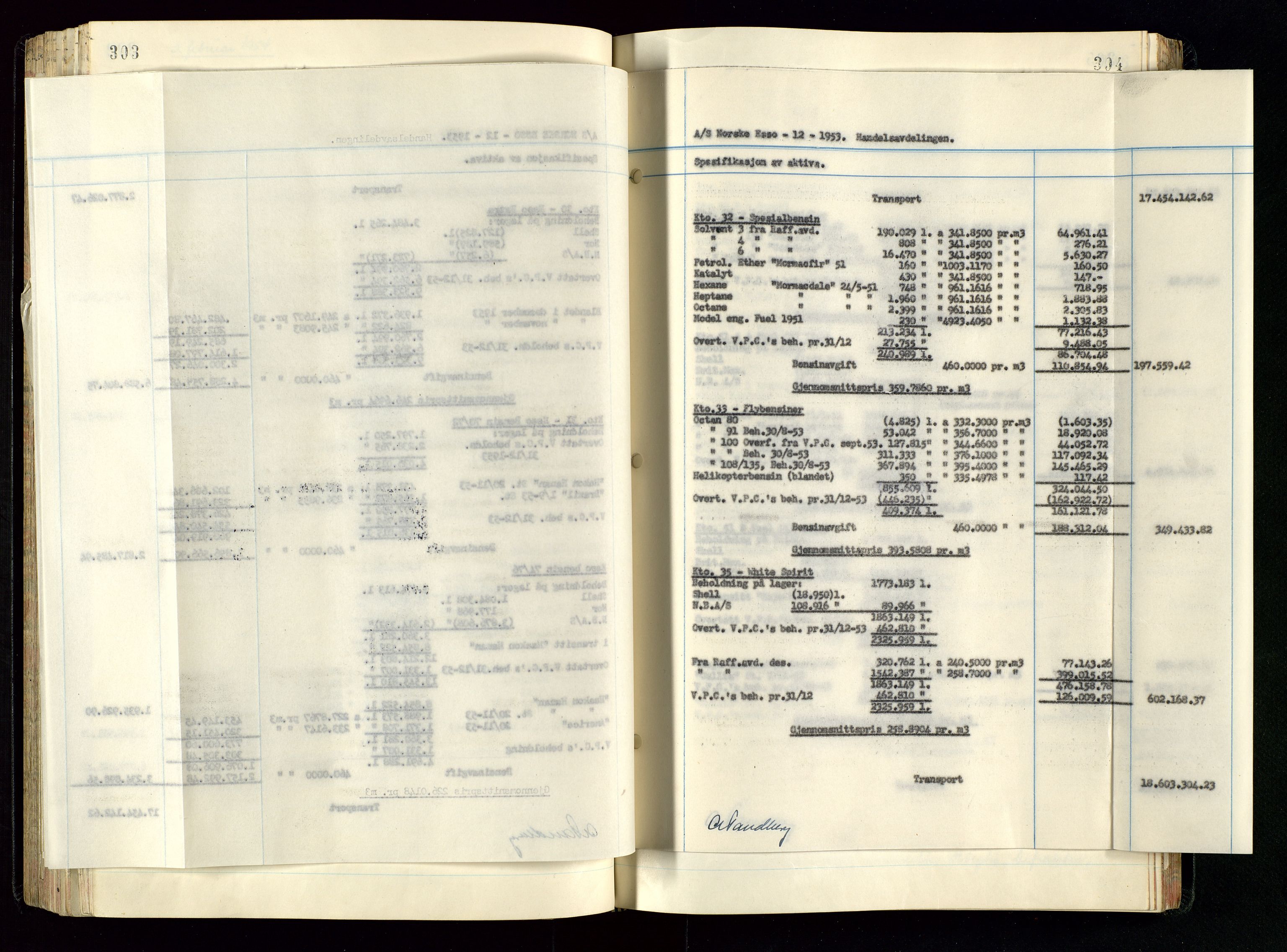 PA 1534 - Østlandske Petroleumscompagni A/S, AV/SAST-A-101954/A/Aa/L0005/0001: Direksjonsprotokoller / Den Administrerende Direksjon alle selskaper (referatprotokoll), 1943-1958