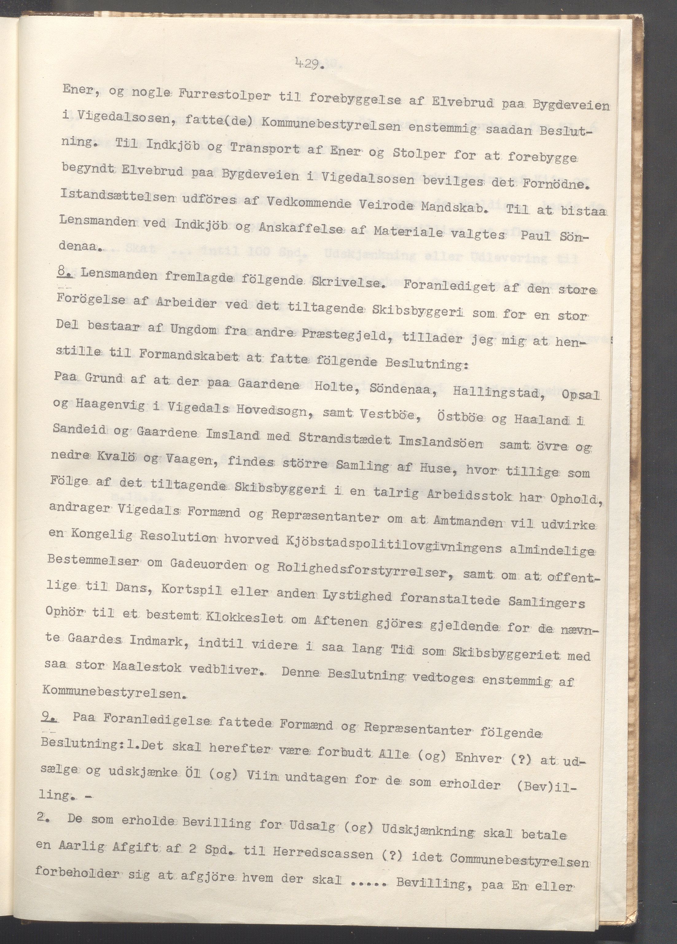 Vikedal kommune - Formannskapet, IKAR/K-100598/A/Ac/L0002: Avskrift av møtebok, 1862-1874, s. 429