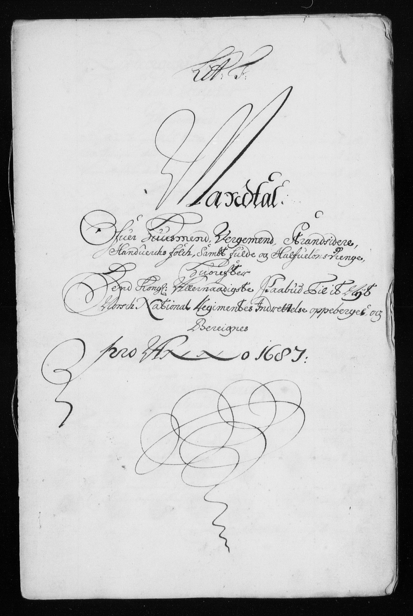 Rentekammeret inntil 1814, Reviderte regnskaper, Stiftamtstueregnskaper, Trondheim stiftamt og Nordland amt, AV/RA-EA-6044/R/Rh/L0009: Nordland amt, 1687