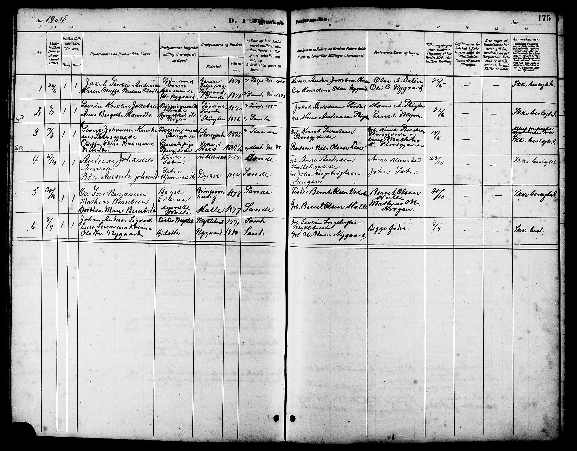 Ministerialprotokoller, klokkerbøker og fødselsregistre - Møre og Romsdal, AV/SAT-A-1454/503/L0049: Klokkerbok nr. 503C04, 1894-1915, s. 175