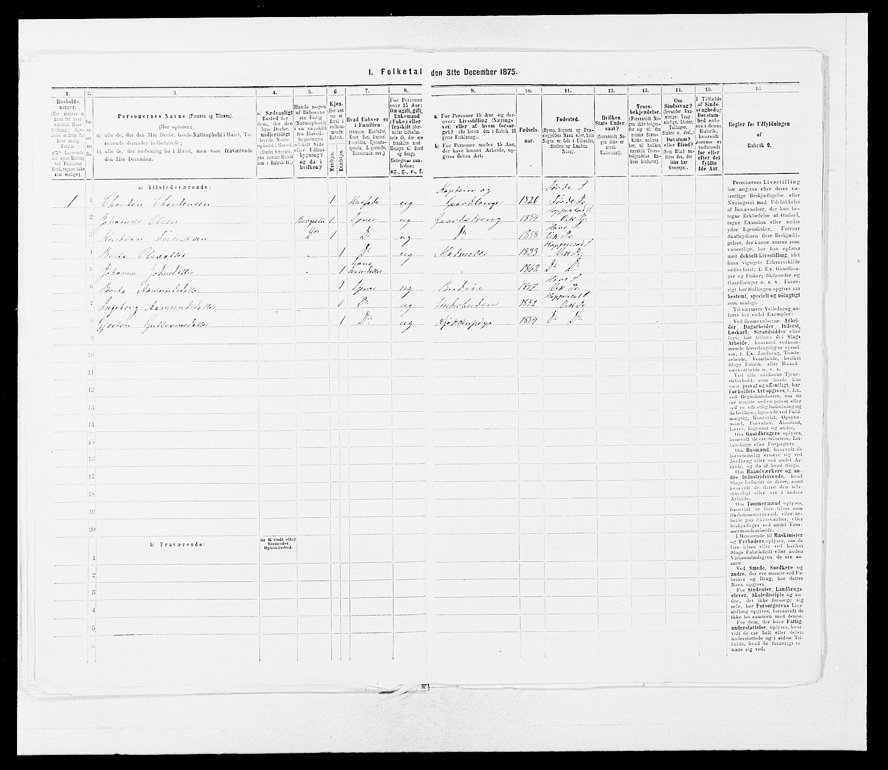 SAB, Folketelling 1875 for 1417P Vik prestegjeld, 1875, s. 515