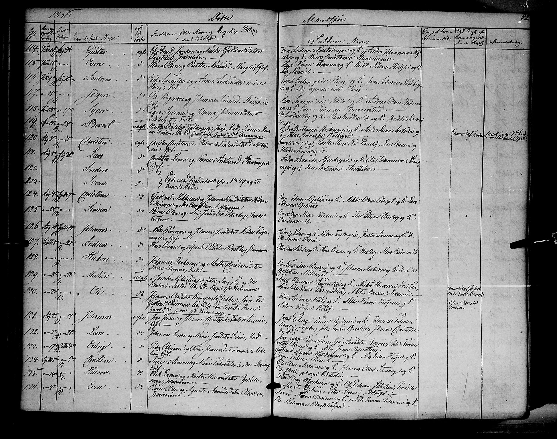 Ringsaker prestekontor, AV/SAH-PREST-014/K/Ka/L0009: Ministerialbok nr. 9, 1850-1860, s. 52