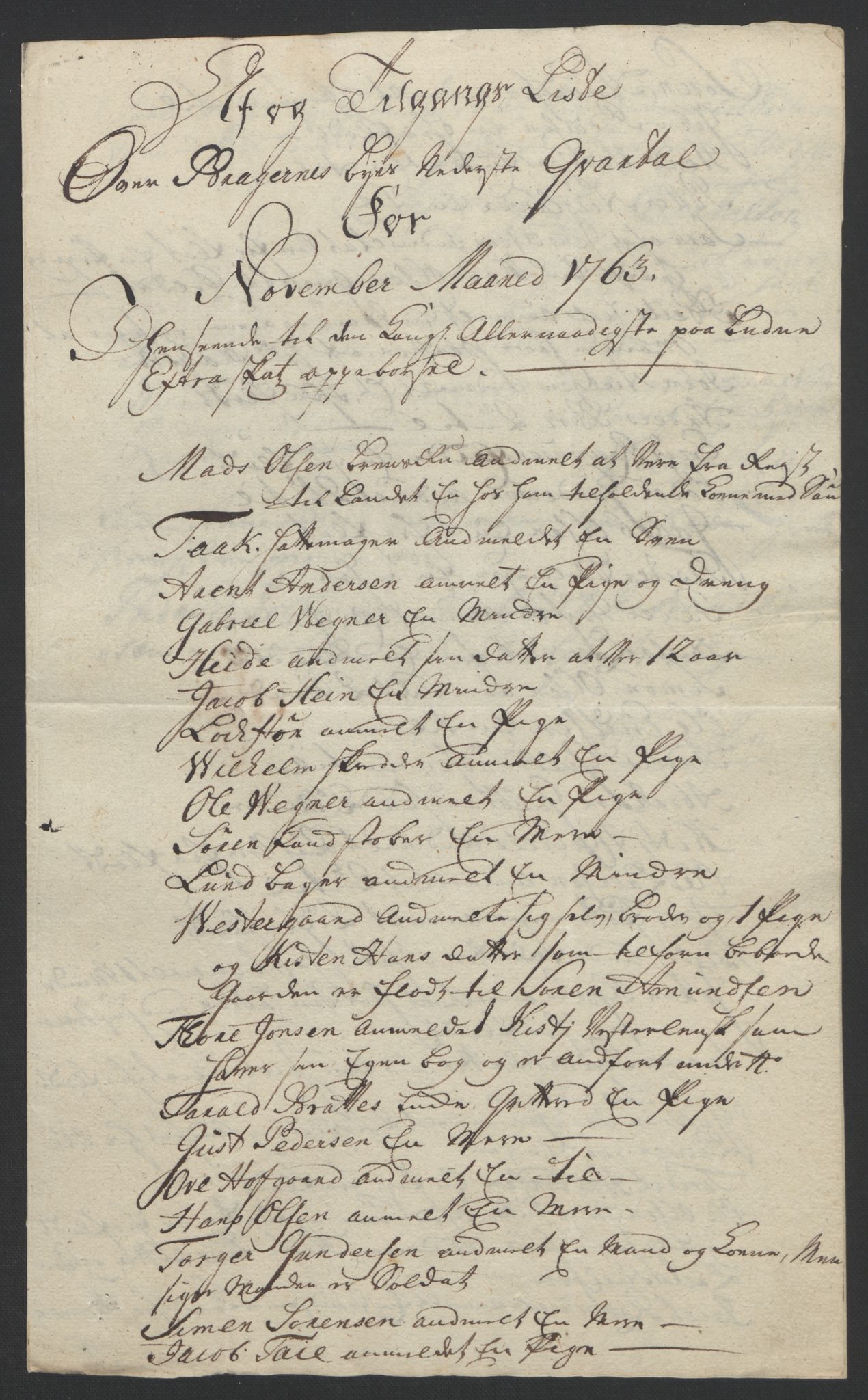Rentekammeret inntil 1814, Reviderte regnskaper, Byregnskaper, AV/RA-EA-4066/R/Rf/L0119/0001: [F2] Kontribusjonsregnskap / Ekstraskatt, 1762-1767, s. 122