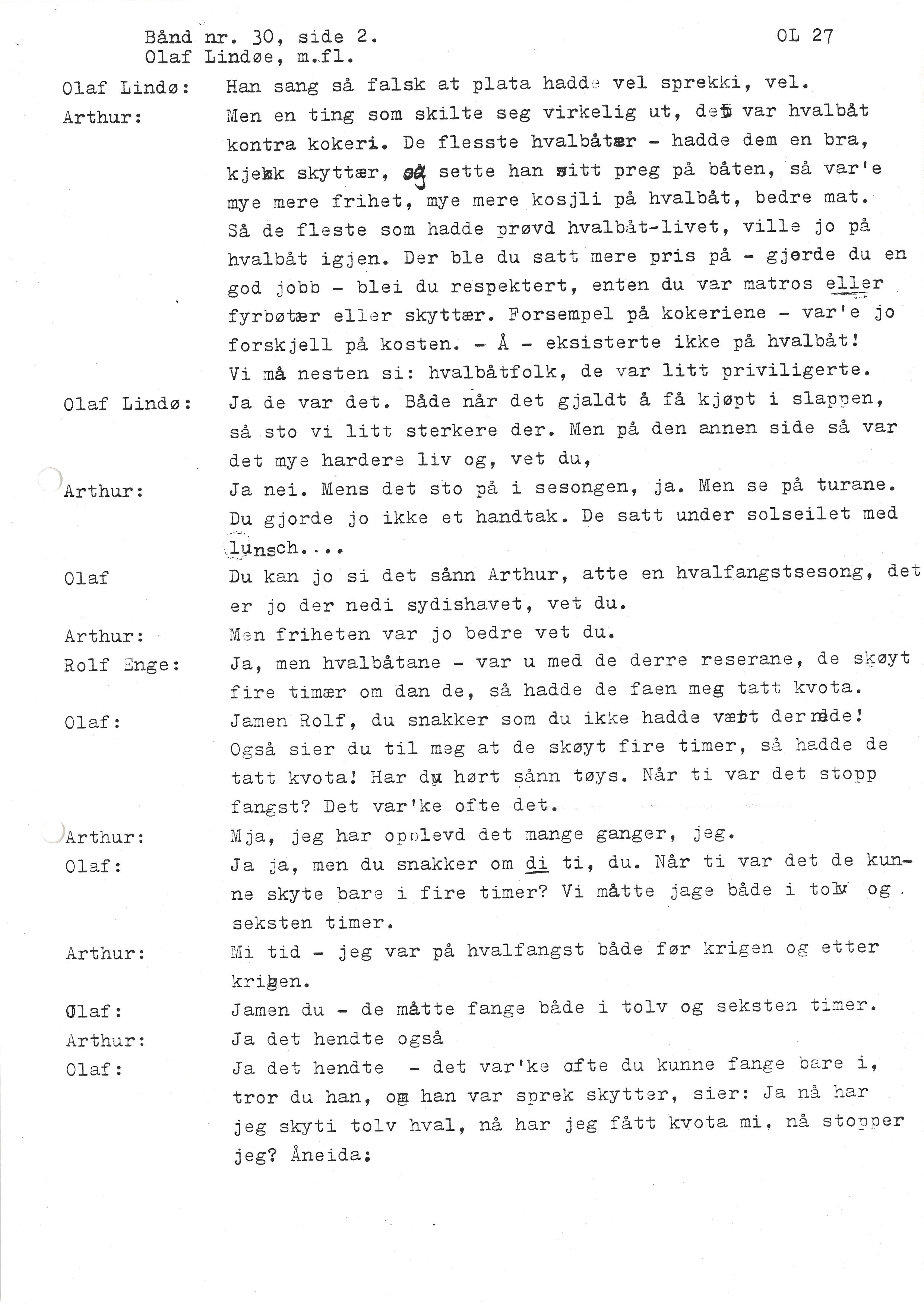 Sa 16 - Folkemusikk fra Vestfold, Gjerdesamlingen, VEMU/A-1868/I/L0001: Informantregister med intervjunedtegnelser, 1979-1986