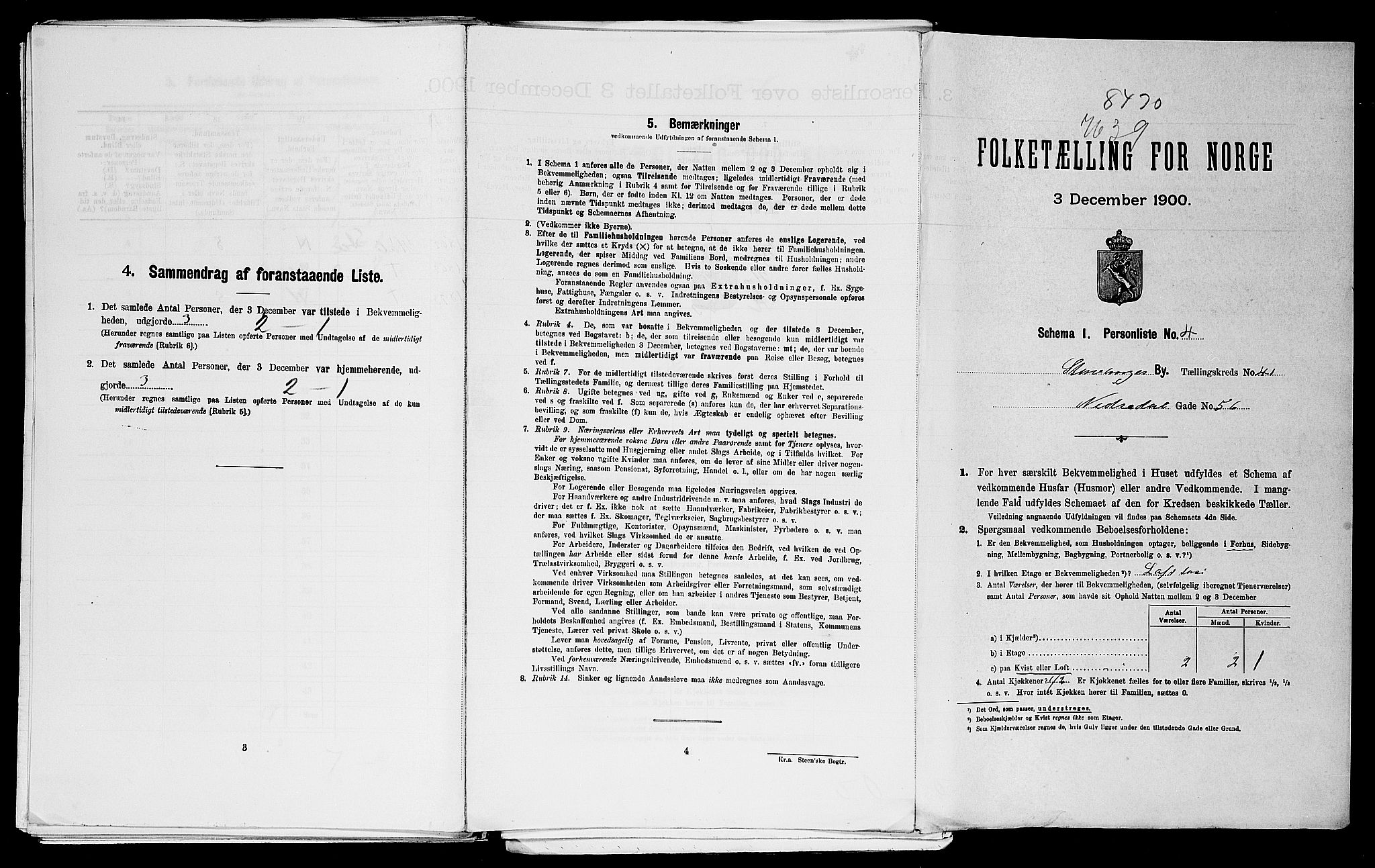 SAST, Folketelling 1900 for 1103 Stavanger kjøpstad, 1900, s. 19519
