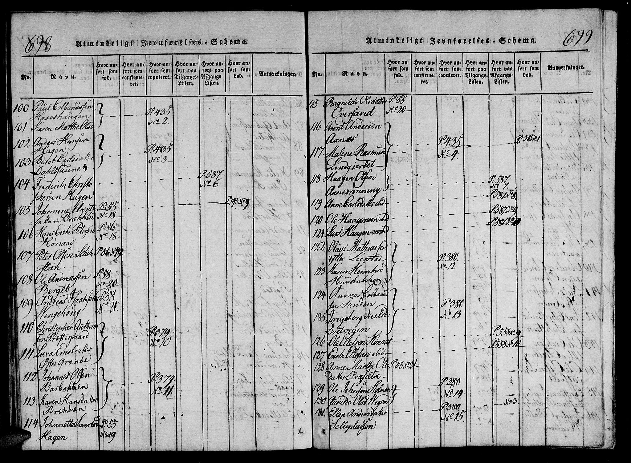 Ministerialprotokoller, klokkerbøker og fødselsregistre - Nord-Trøndelag, AV/SAT-A-1458/701/L0005: Ministerialbok nr. 701A05 /1, 1816-1825, s. 698-699