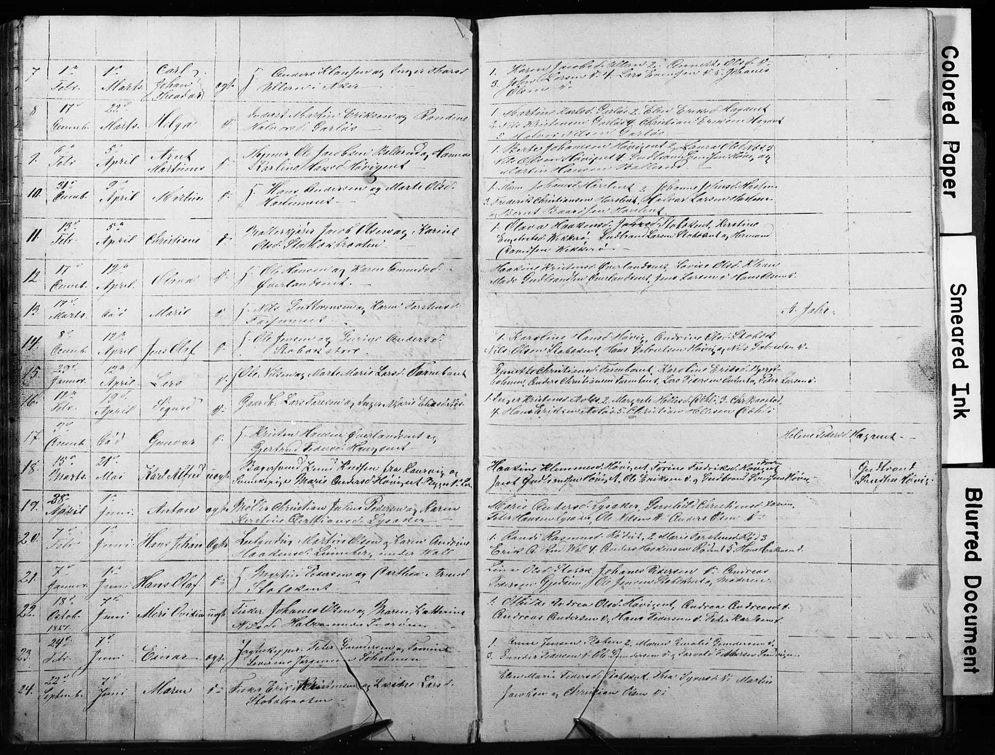 Asker prestekontor Kirkebøker, AV/SAO-A-10256a/G/Gc/L0001: Klokkerbok nr. III 1, 1854-1873