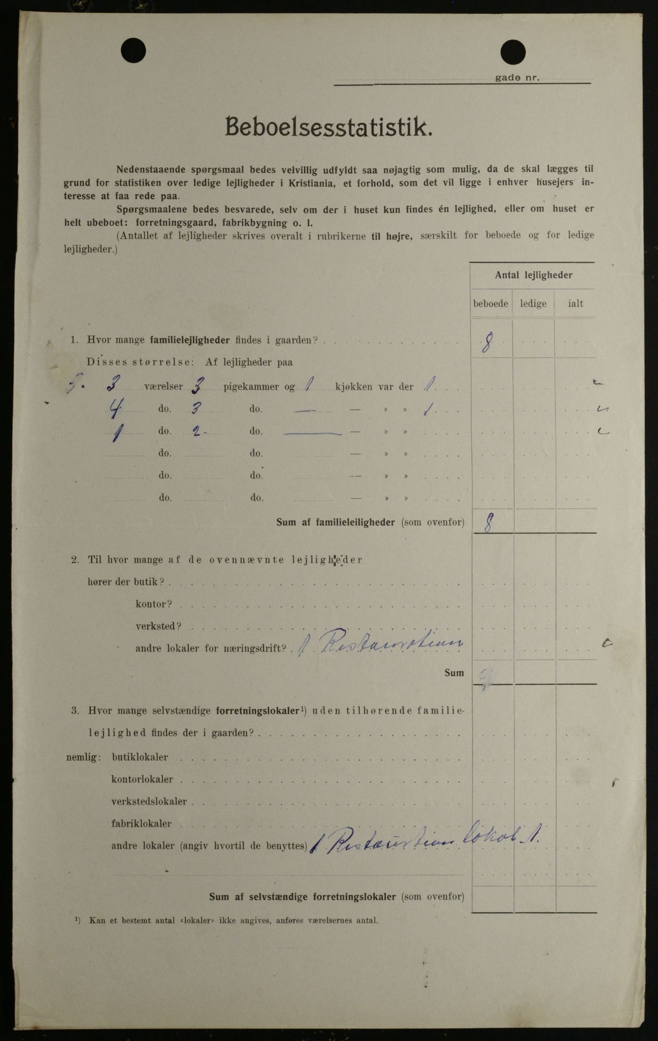 OBA, Kommunal folketelling 1.2.1908 for Kristiania kjøpstad, 1908, s. 102372