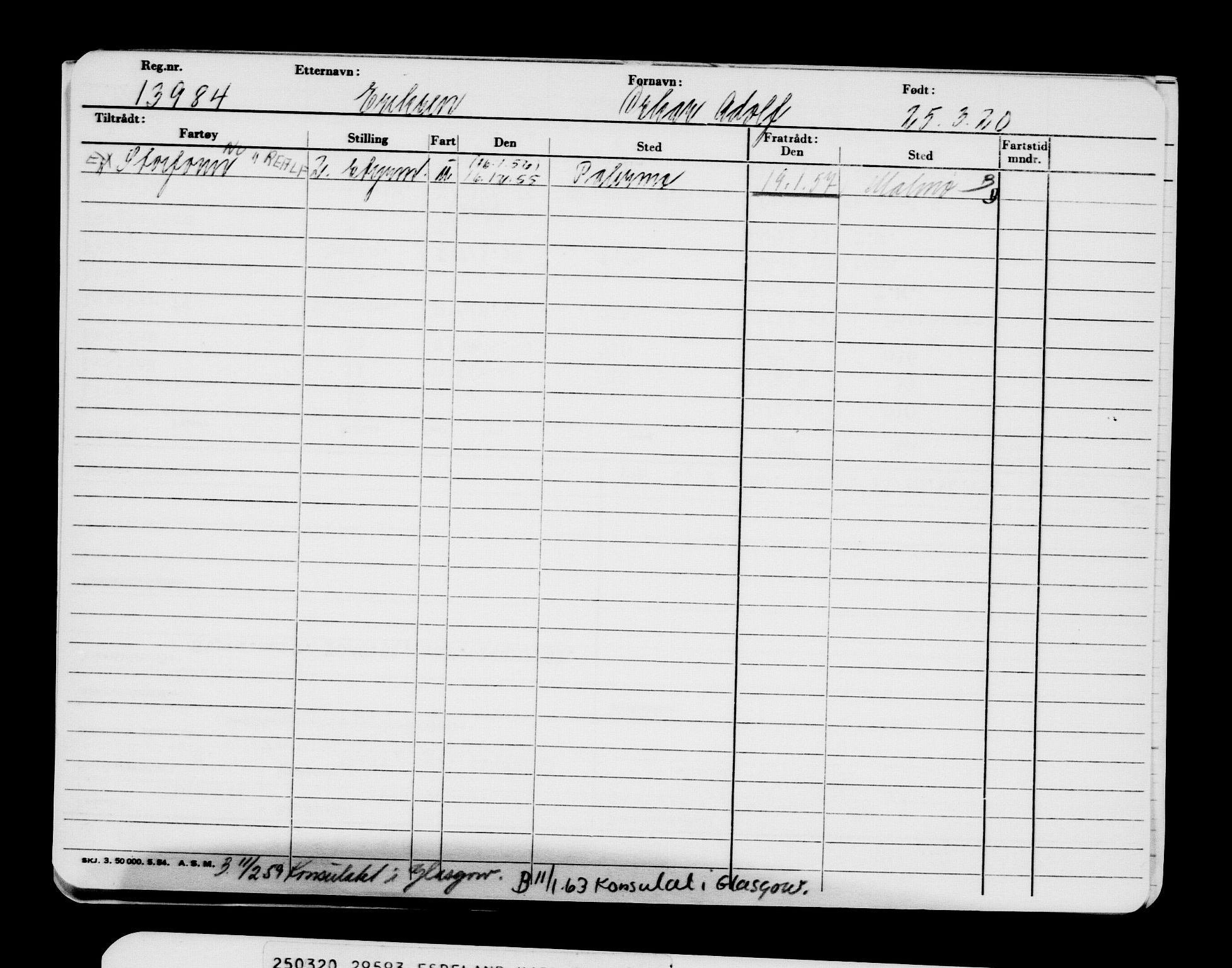 Direktoratet for sjømenn, AV/RA-S-3545/G/Gb/L0178: Hovedkort, 1920, s. 596