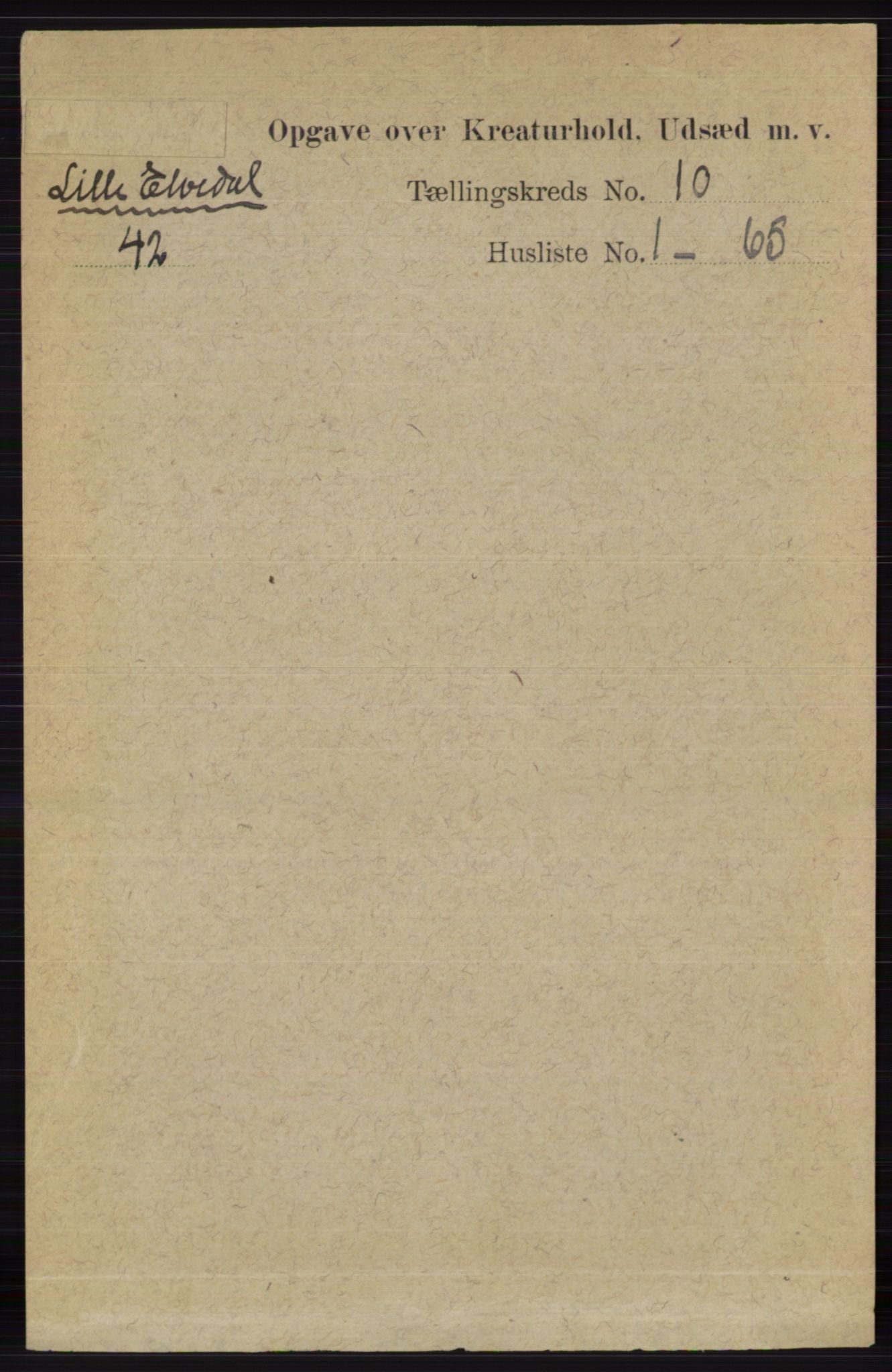 RA, Folketelling 1891 for 0438 Lille Elvedalen herred, 1891, s. 4852