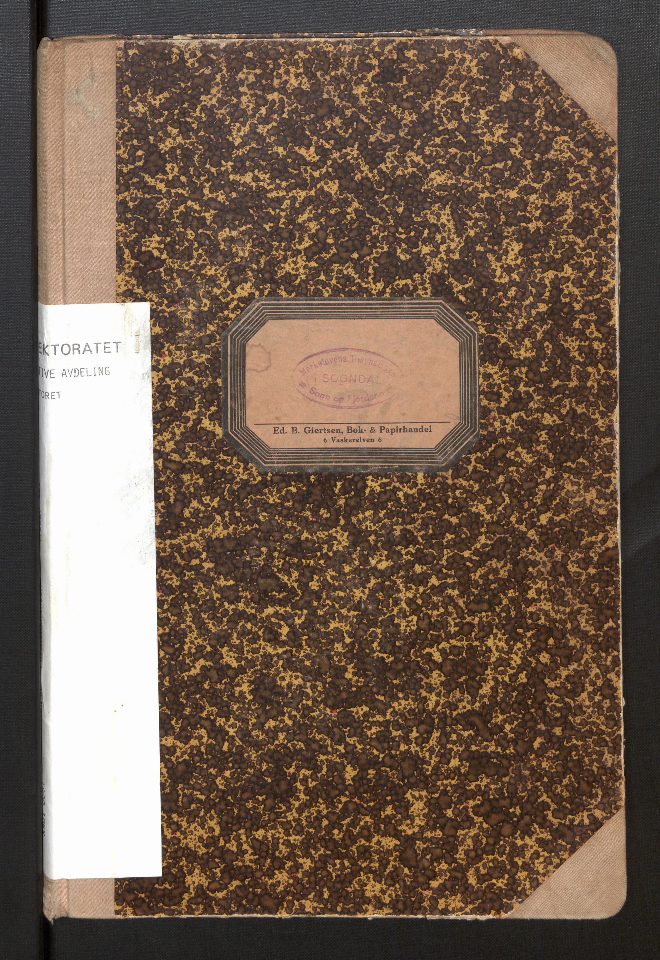 Fiskeridirektoratet - 1 Adm. ledelse - 13 Båtkontoret, AV/SAB-A-2003/I/Ia/Iag/L0060: 135.0730/1 Merkeprotokoll - Sogndal, 1920-1968