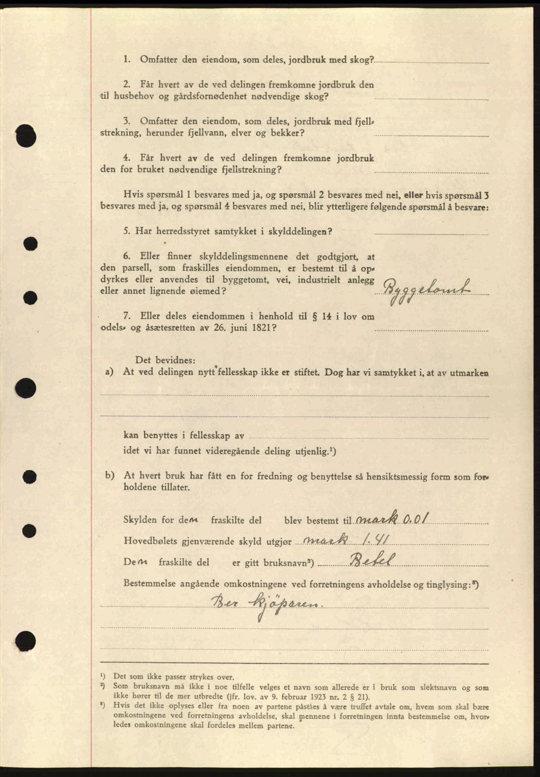 Nordre Sunnmøre sorenskriveri, AV/SAT-A-0006/1/2/2C/2Ca: Pantebok nr. A19, 1944-1945, Dagboknr: 256/1945