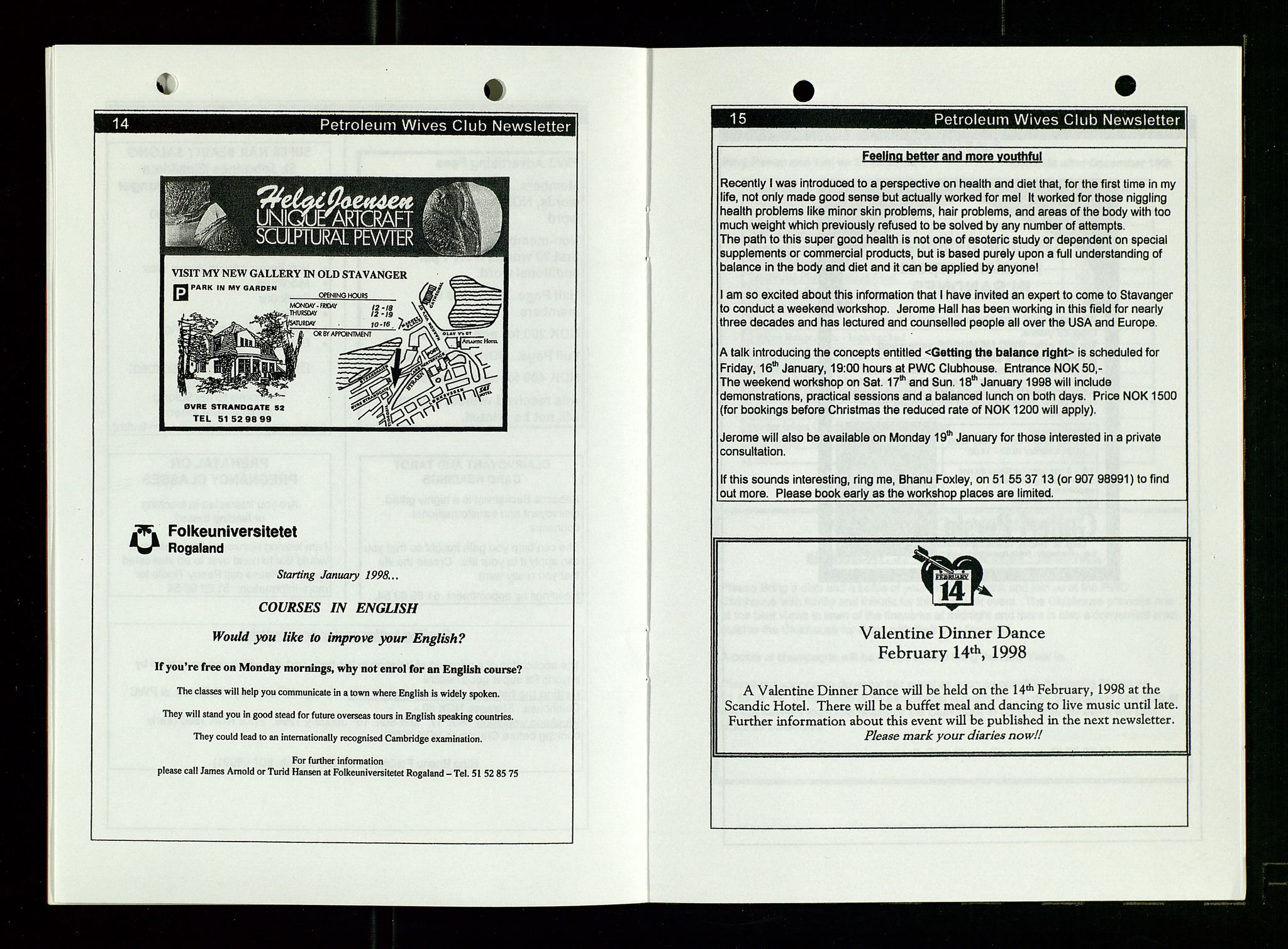 PA 1547 - Petroleum Wives Club, AV/SAST-A-101974/X/Xa/L0004: Newsletter, 1995-1997