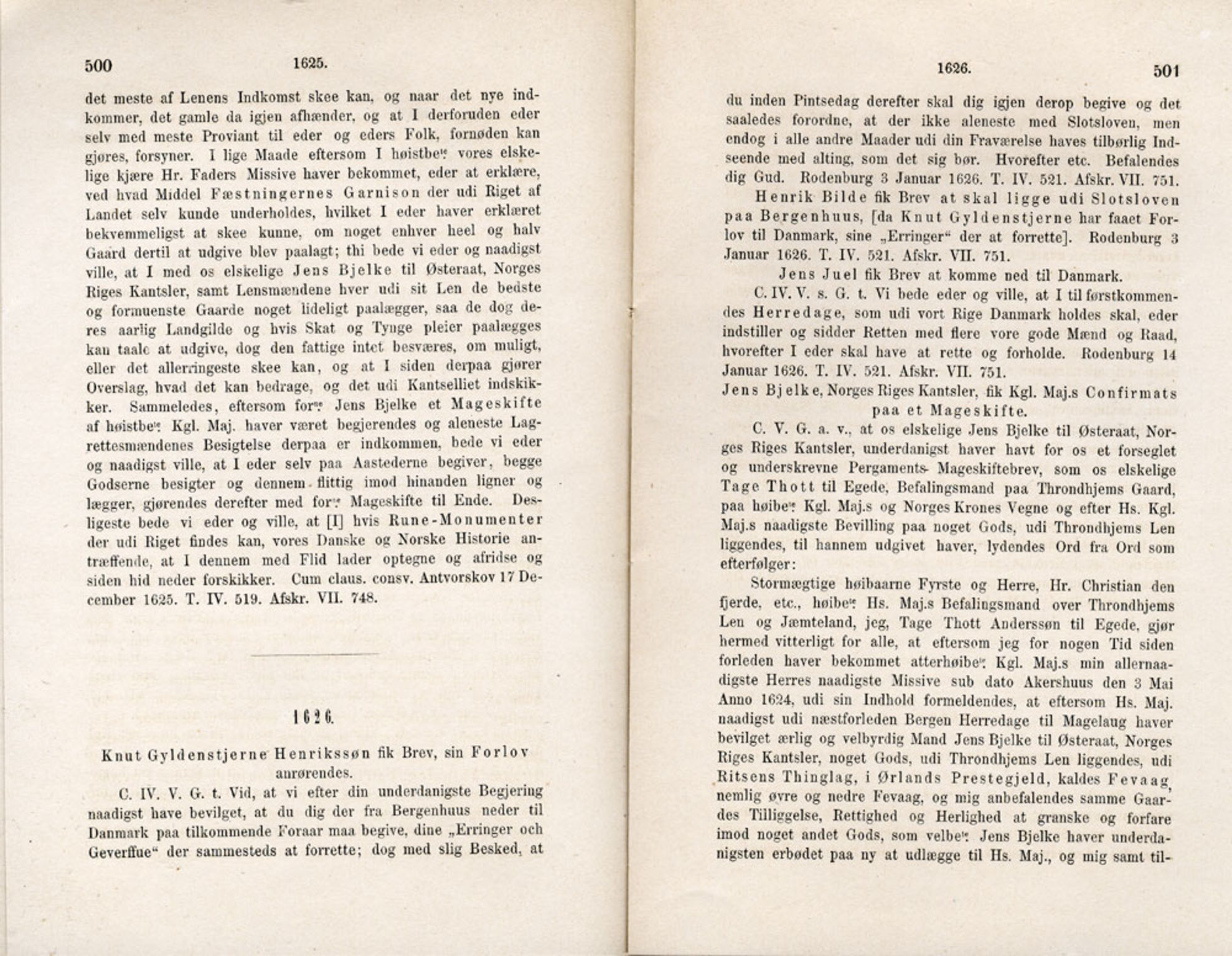 Publikasjoner utgitt av Det Norske Historiske Kildeskriftfond, PUBL/-/-/-: Norske Rigs-Registranter, bind 5, 1619-1627, s. 500-501