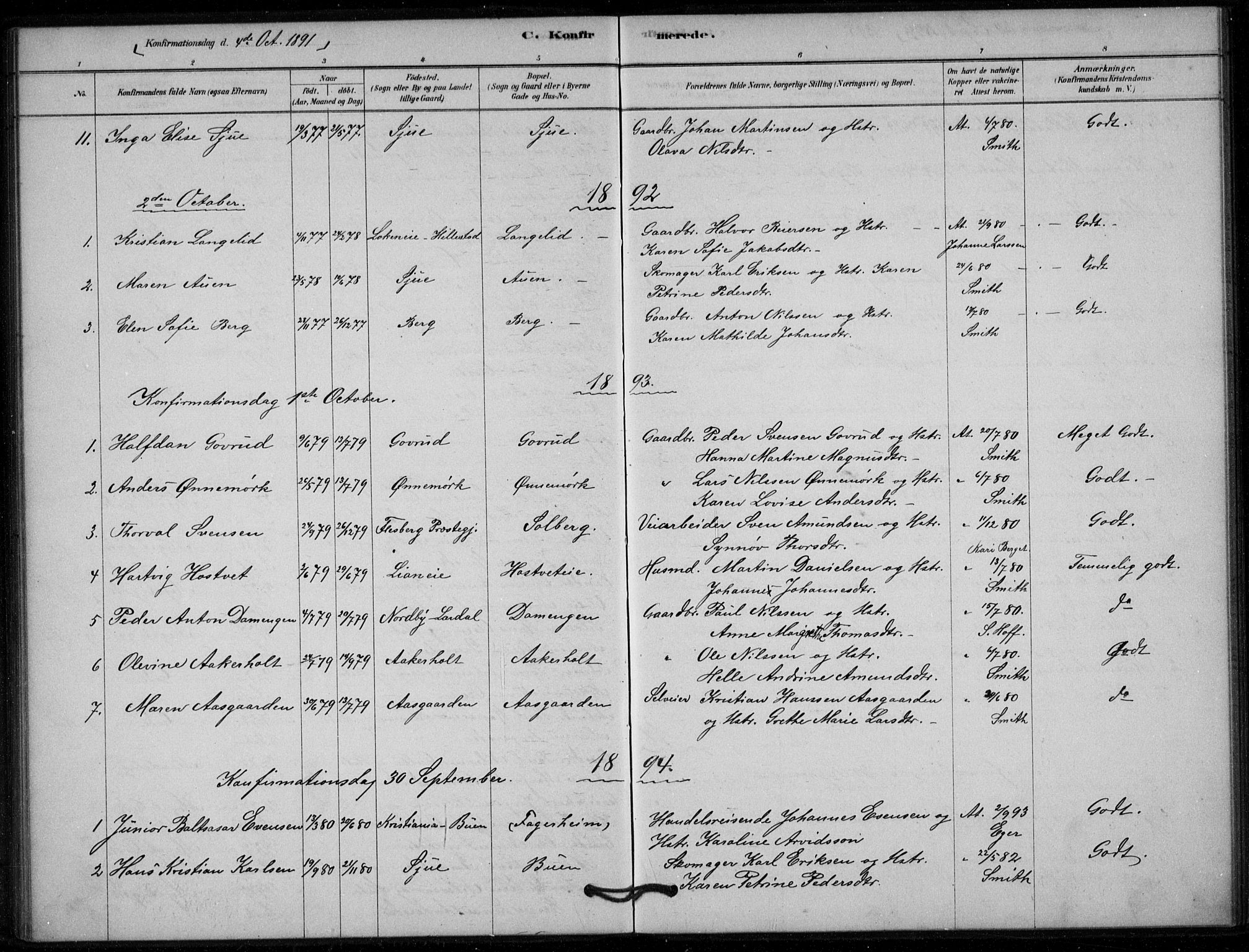Hof kirkebøker, AV/SAKO-A-64/G/Gb/L0002: Klokkerbok nr. II 2, 1878-1902